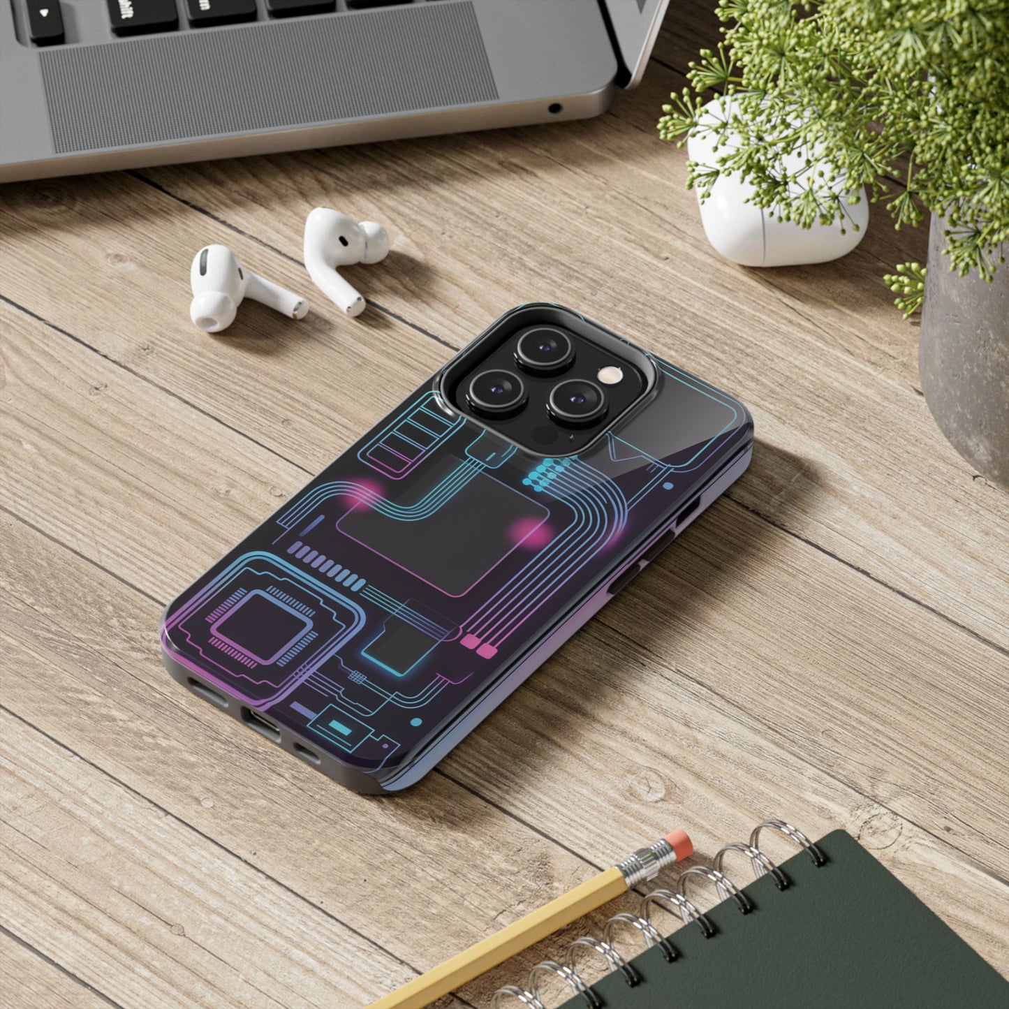 Cyberpunk Circuits Tough Phone Case