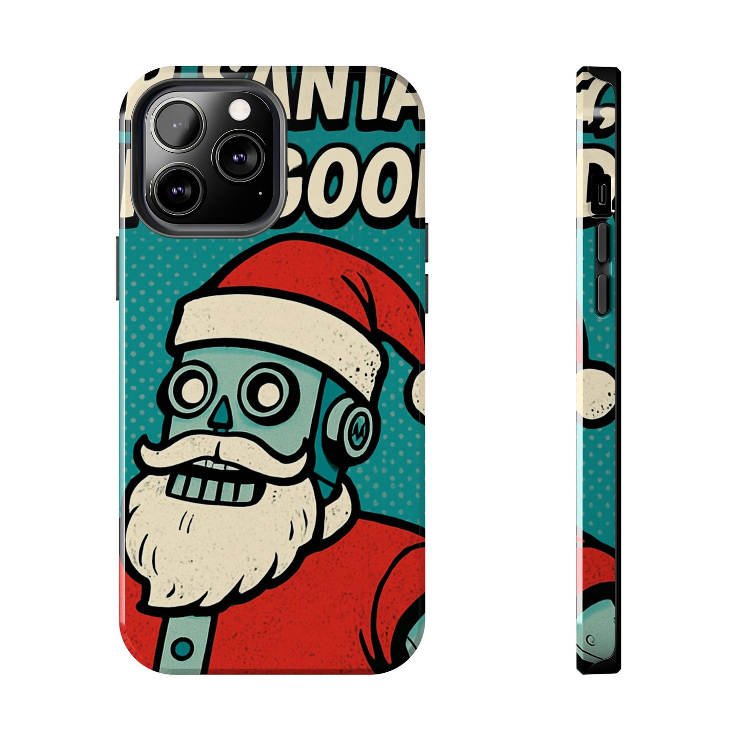 Santa Robot Phone Case - Durable Tough Design for Holidays