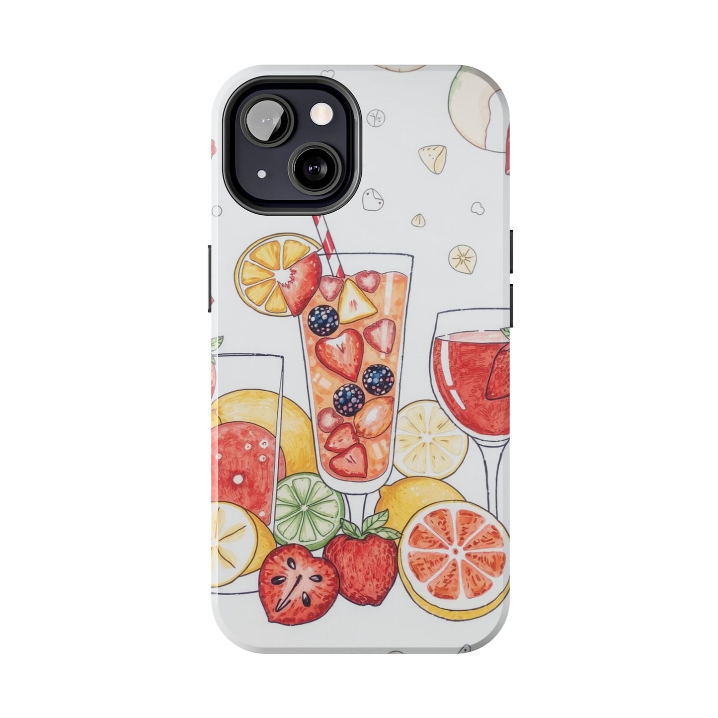 Colorful Fruit Cocktail Tough Phone Case - Perfect for Summer Vibes
