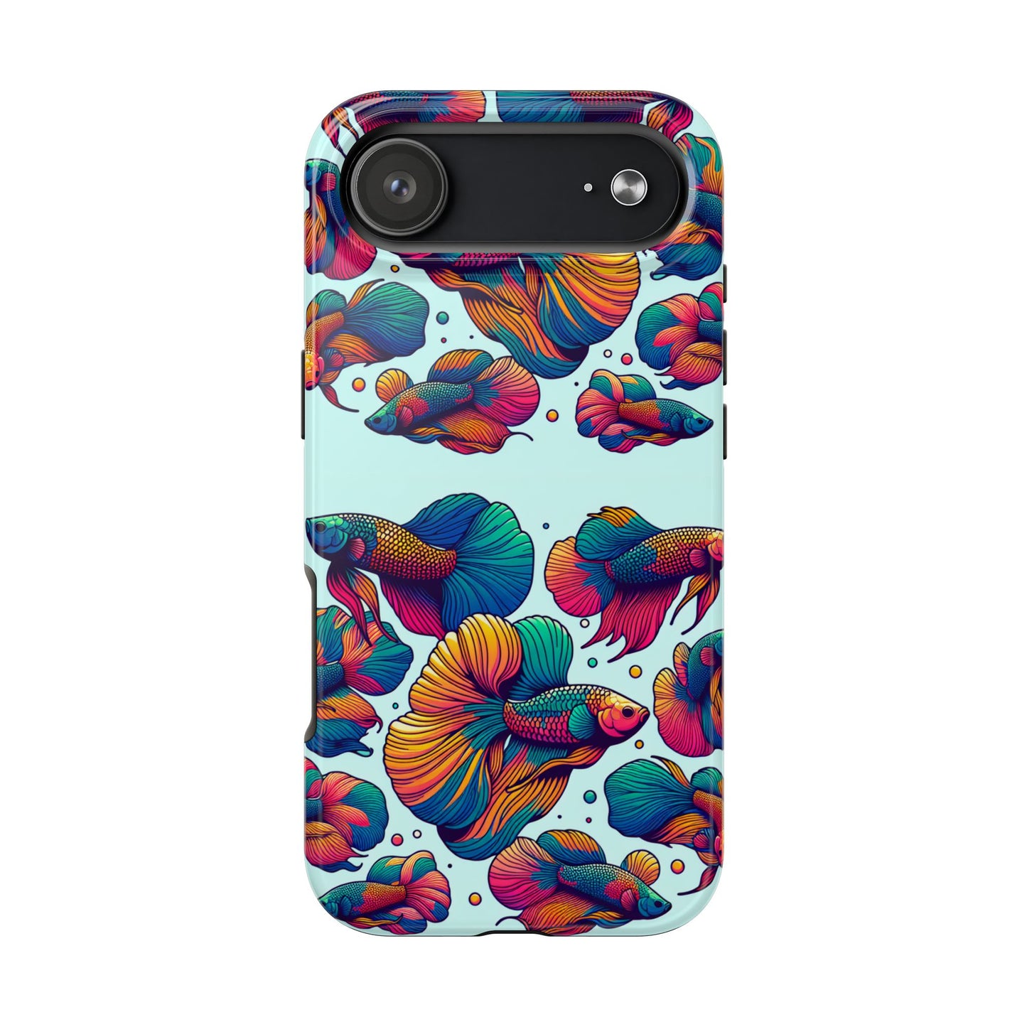 Colorful Fish Pattern Tough Phone Case - Aquatic Lovers - for iPhone