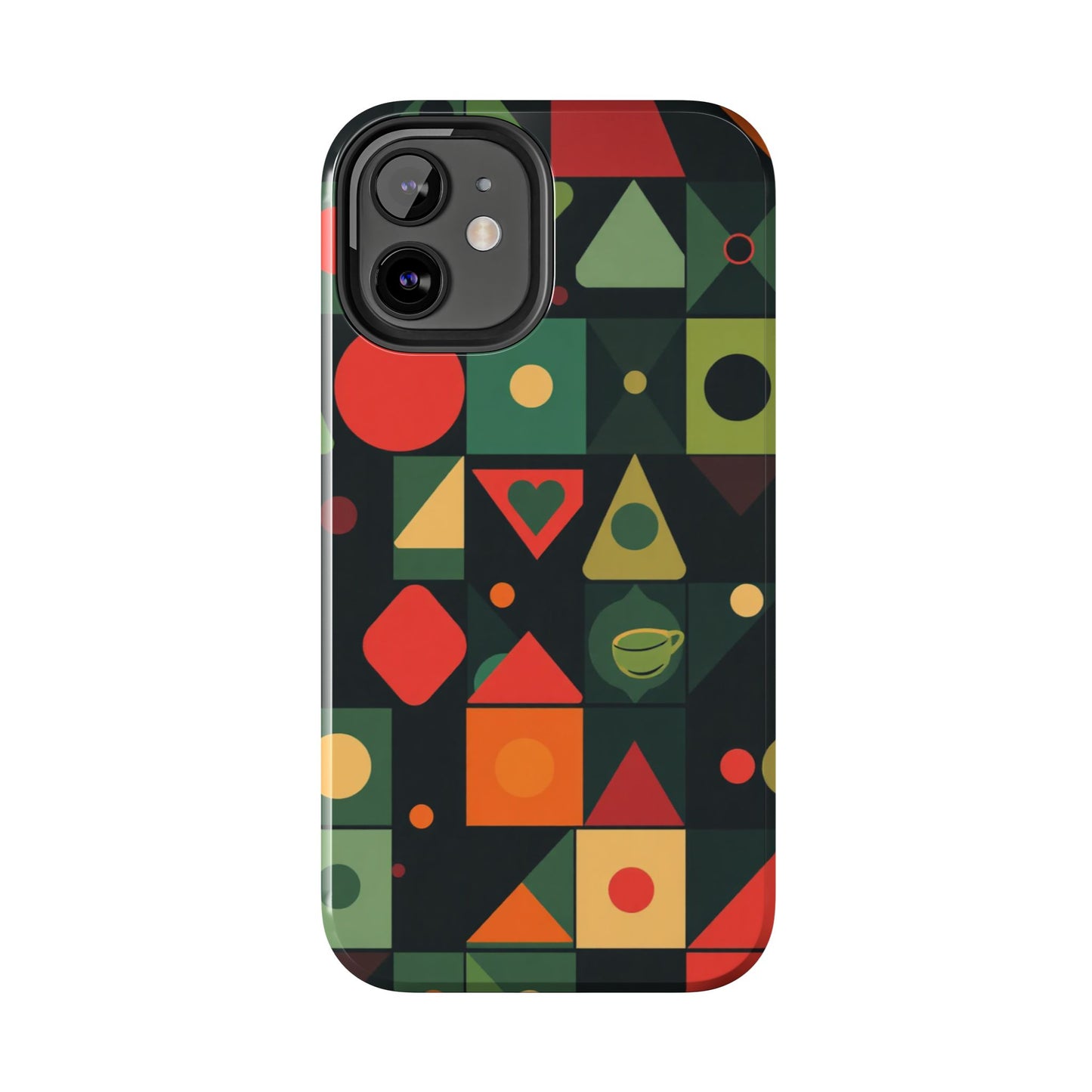 Vibrant Geometric Tough Phone Cases – Stylish Protection for Trendsetters - for iPhone