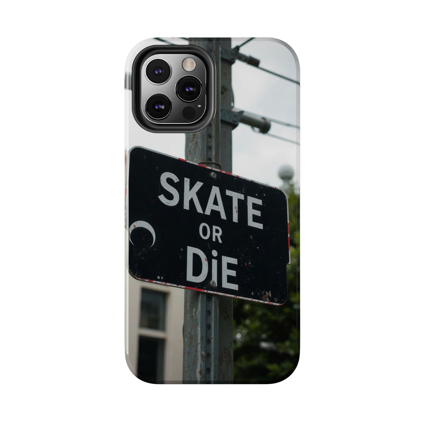 Black Sign Skate or Die Design - Tough Phone Case for iPhone