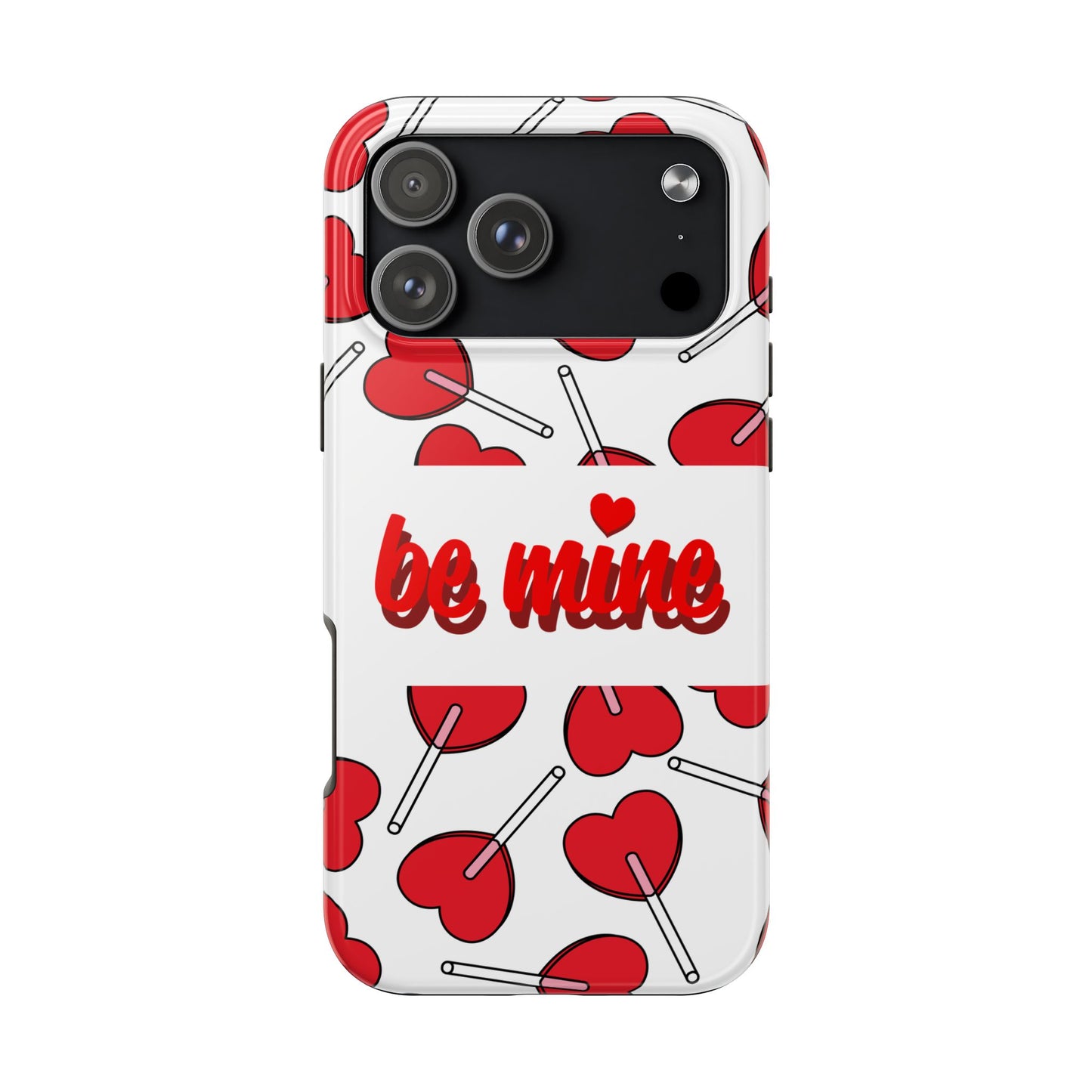 Be Mine Heart Pattern Tough Phone Case - Love Gift - for iPhone