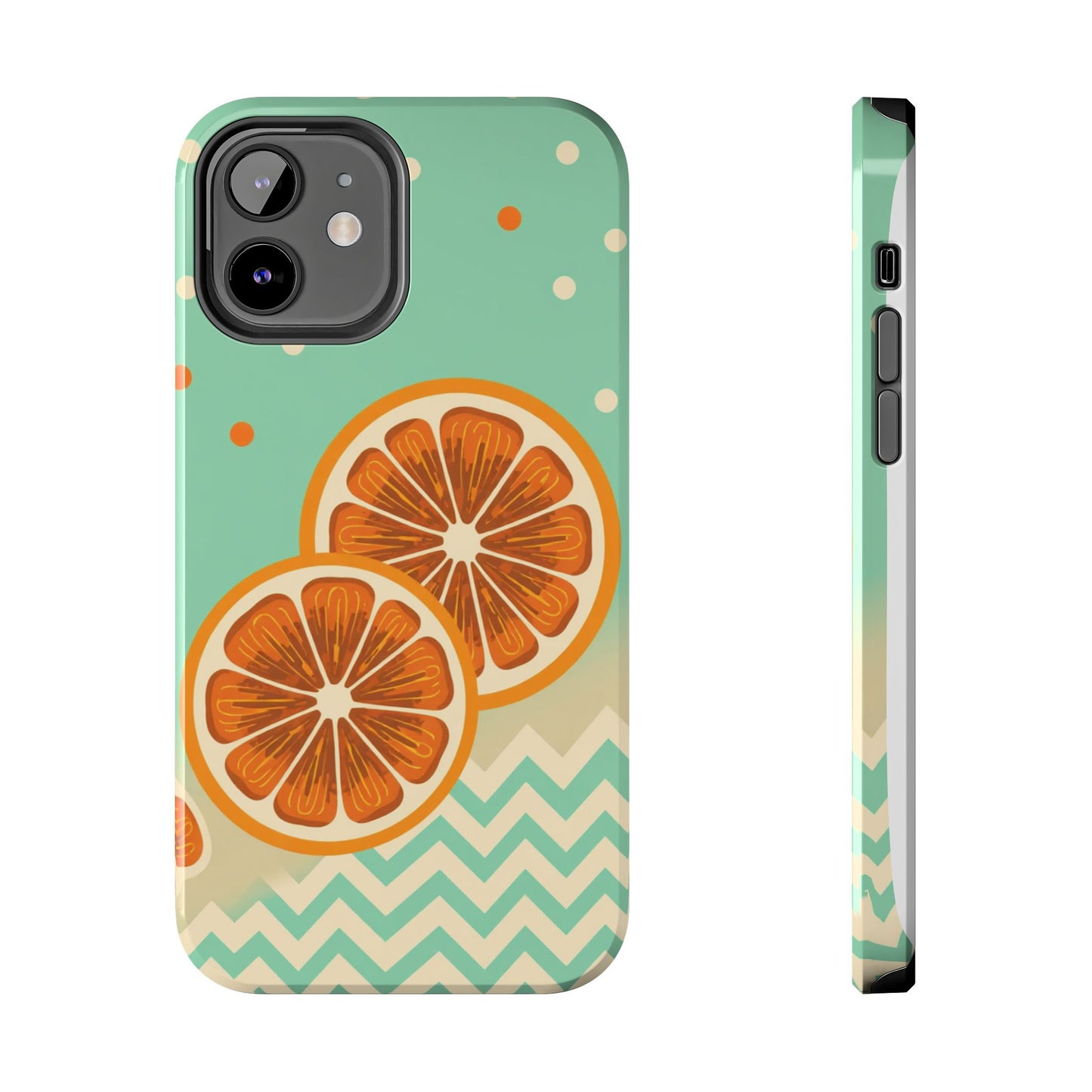 Citrus Vibe Tough Phone Case - Fun Orange Slice Design