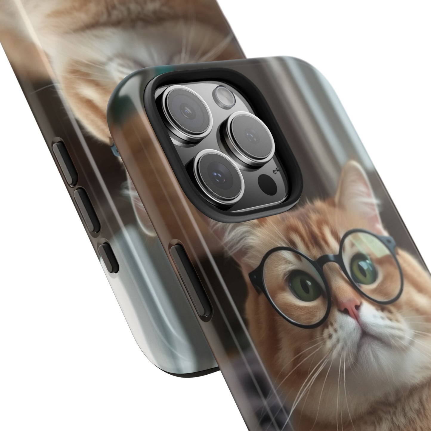 Cute Cat Glasses Tough Phone Case - Fun & Stylish Protection for Cat Lovers