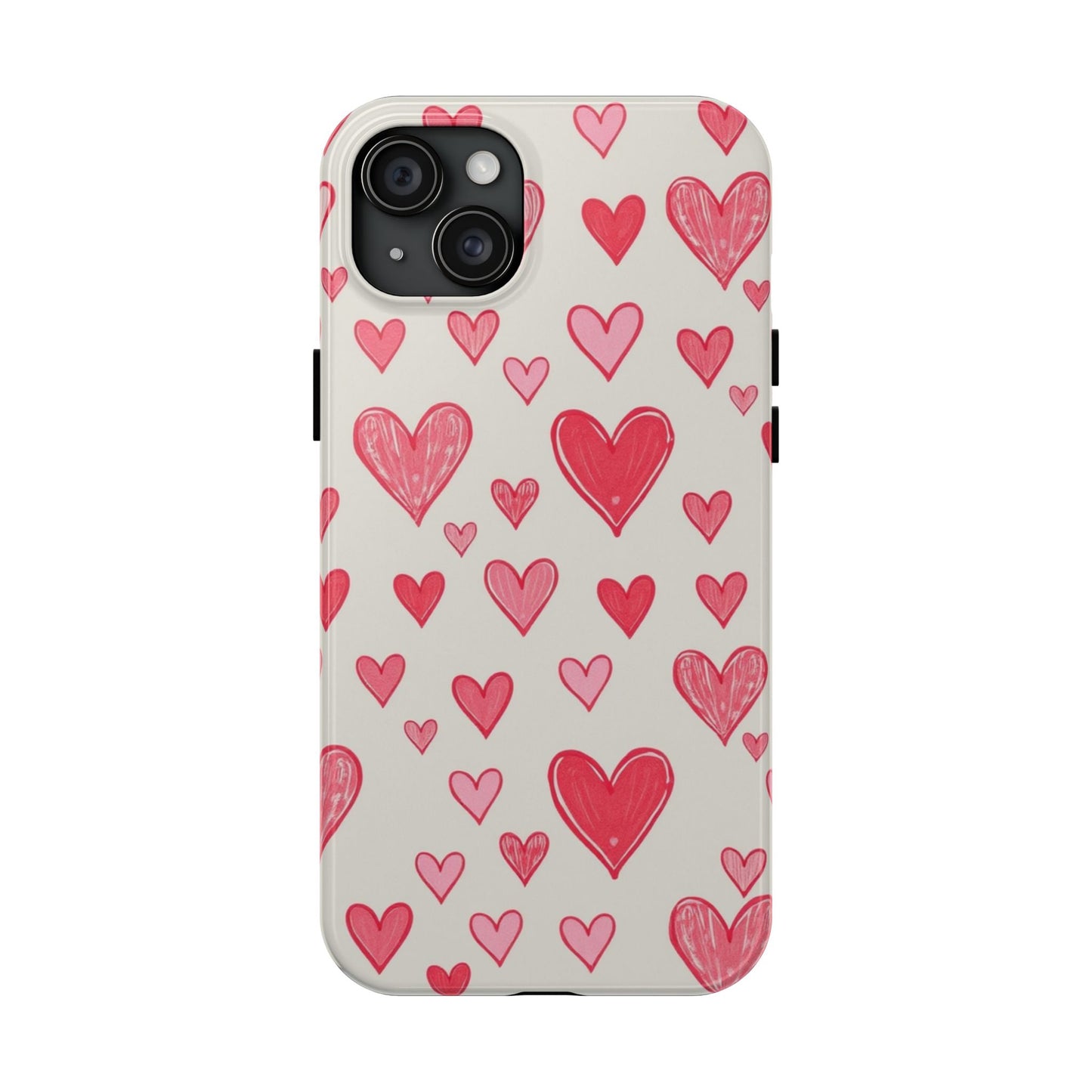 Heart Pattern Tough Phone Case - Cute and Stylish Protection