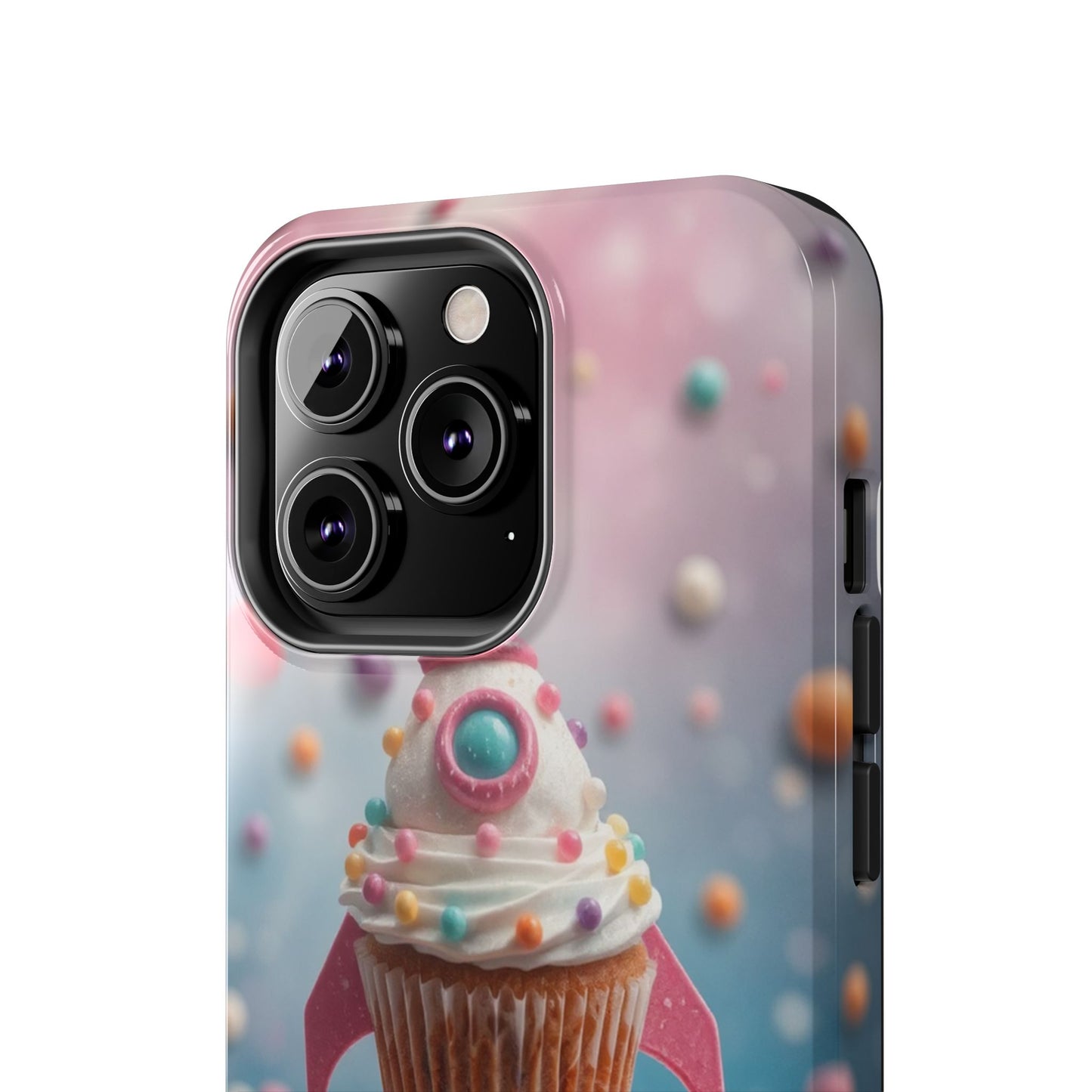 Whimsical Rocket Cupcake Phone Case - Fun Protective Case for Kids and Teens