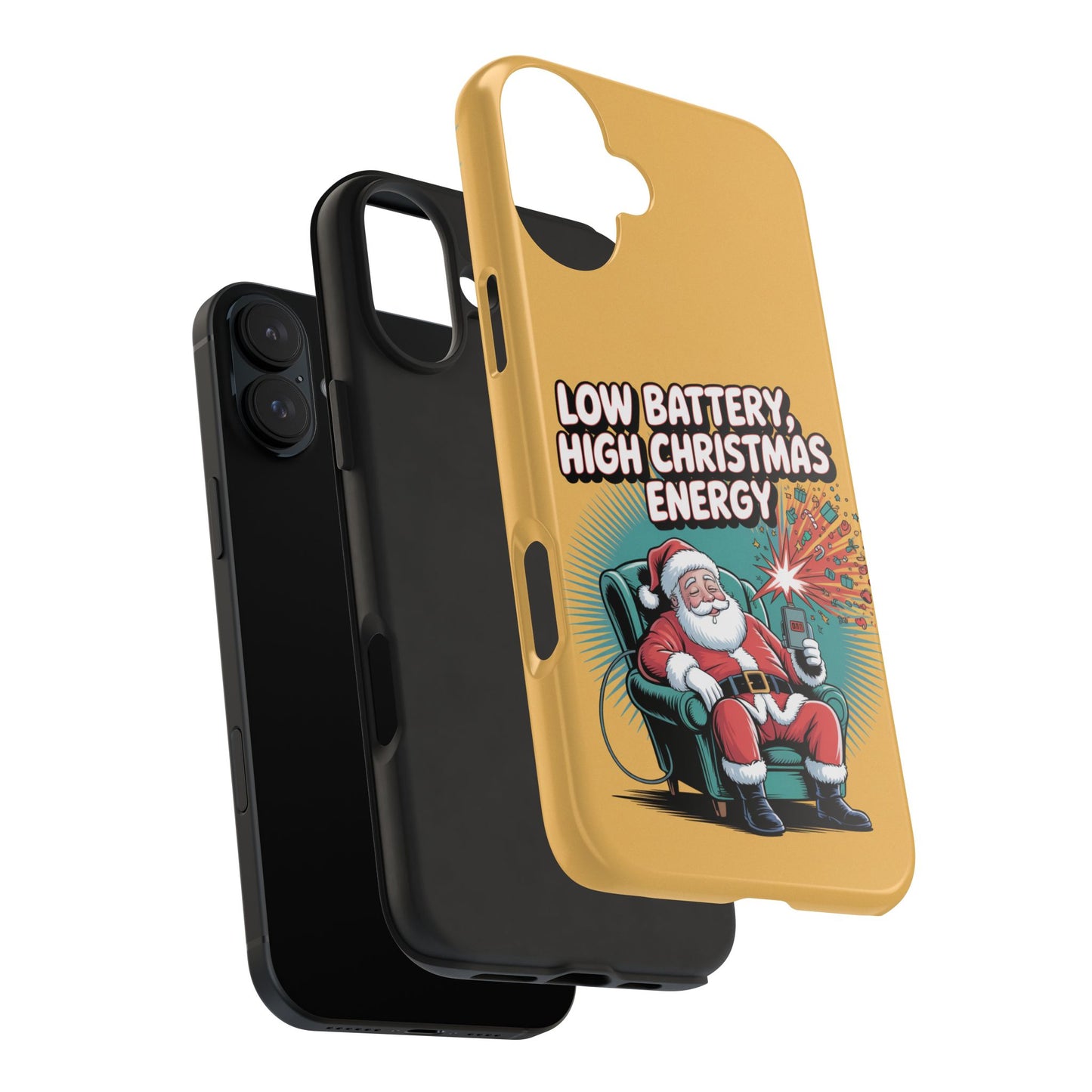 Santa Low Battery Phone Case " High Christmas Energy"
