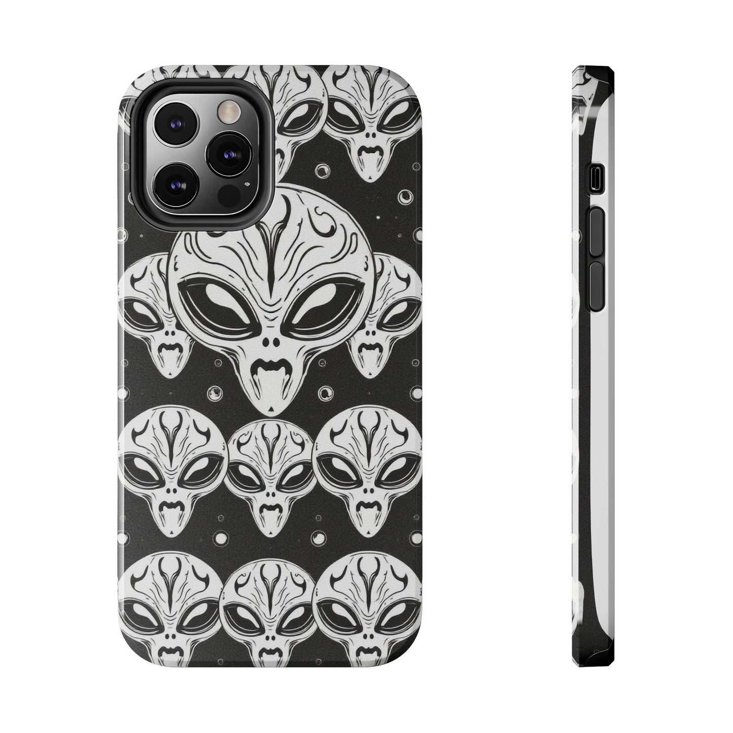 Alien Pattern Tough Phone Case - Durable Protection with Out-of-This-World Design