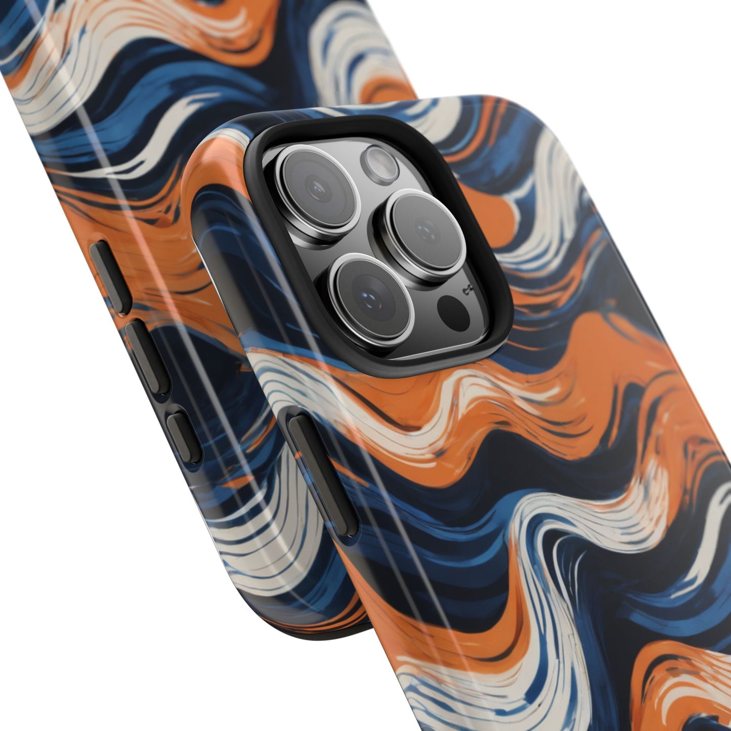 Wave Pattern Tough Phone Case - Stylish and Durable for Modern Lifestyle - for iPhone