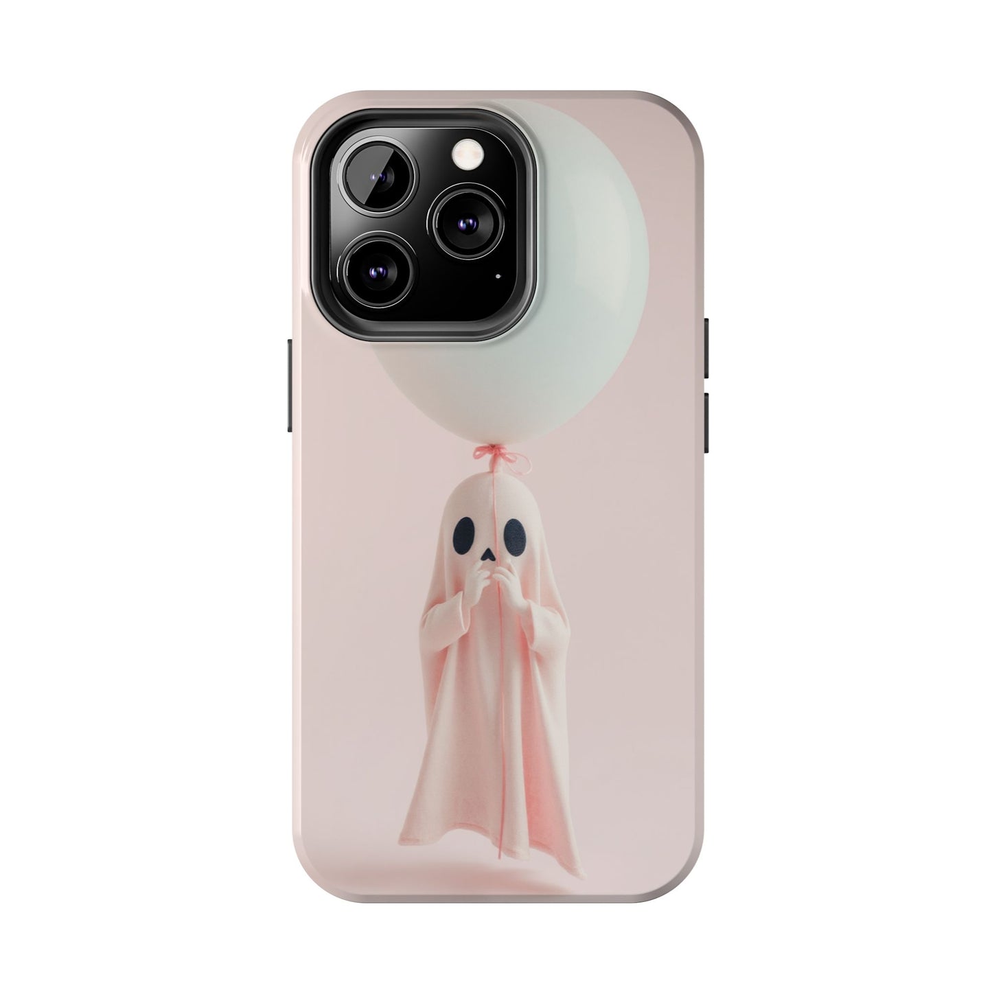 Cute Ghost Phone Case with Balloon - Tough Protection for Spooky Vibes