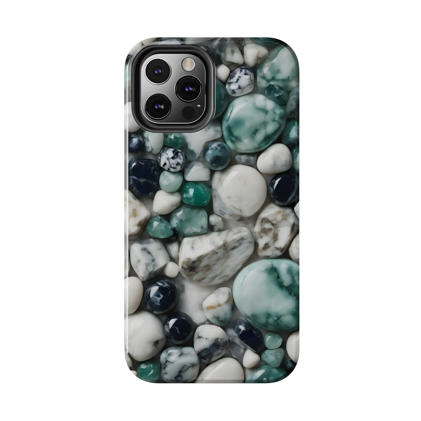 Small Rocks Pattern Tough Phone Case - Stylish & Durable Protection - for iPhone