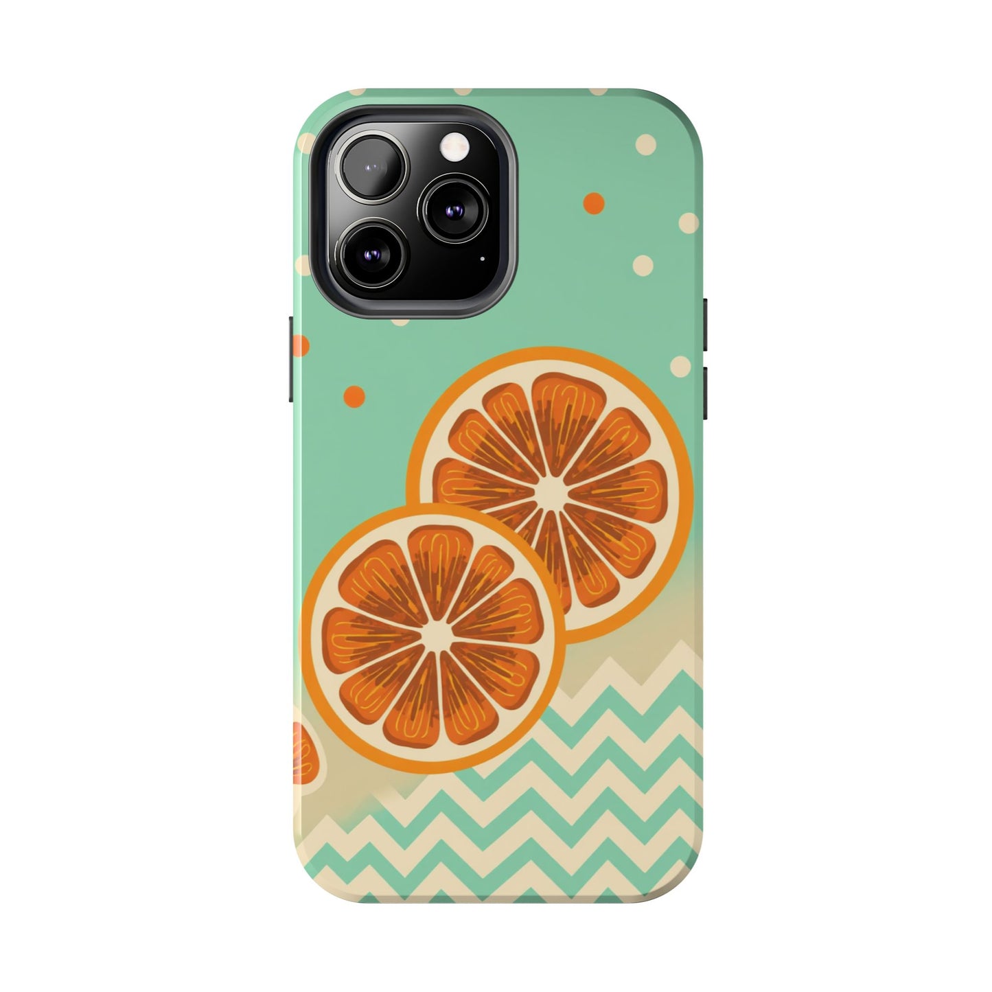 Citrus Vibe Tough Phone Case - Fun Orange Slice Design