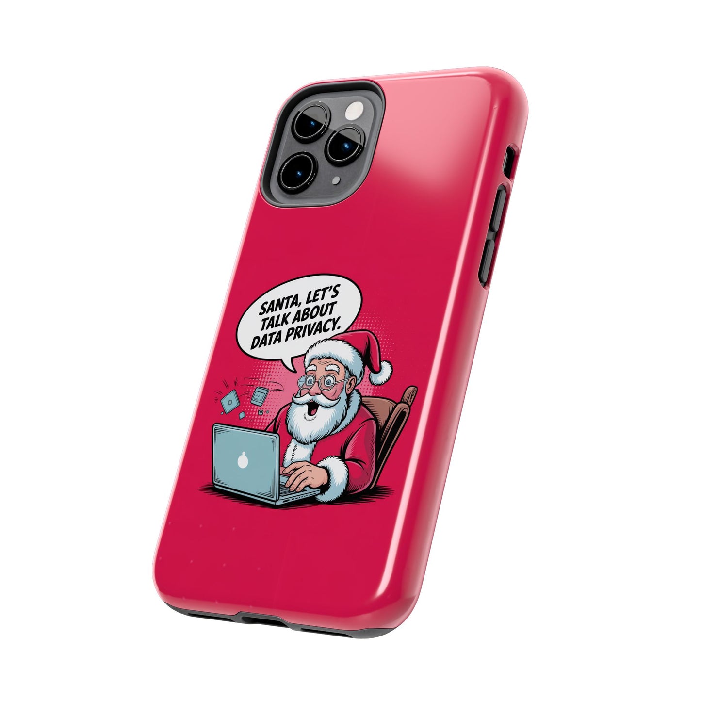 Santa Data Privacy Design Tough iPhone Case for Christmas