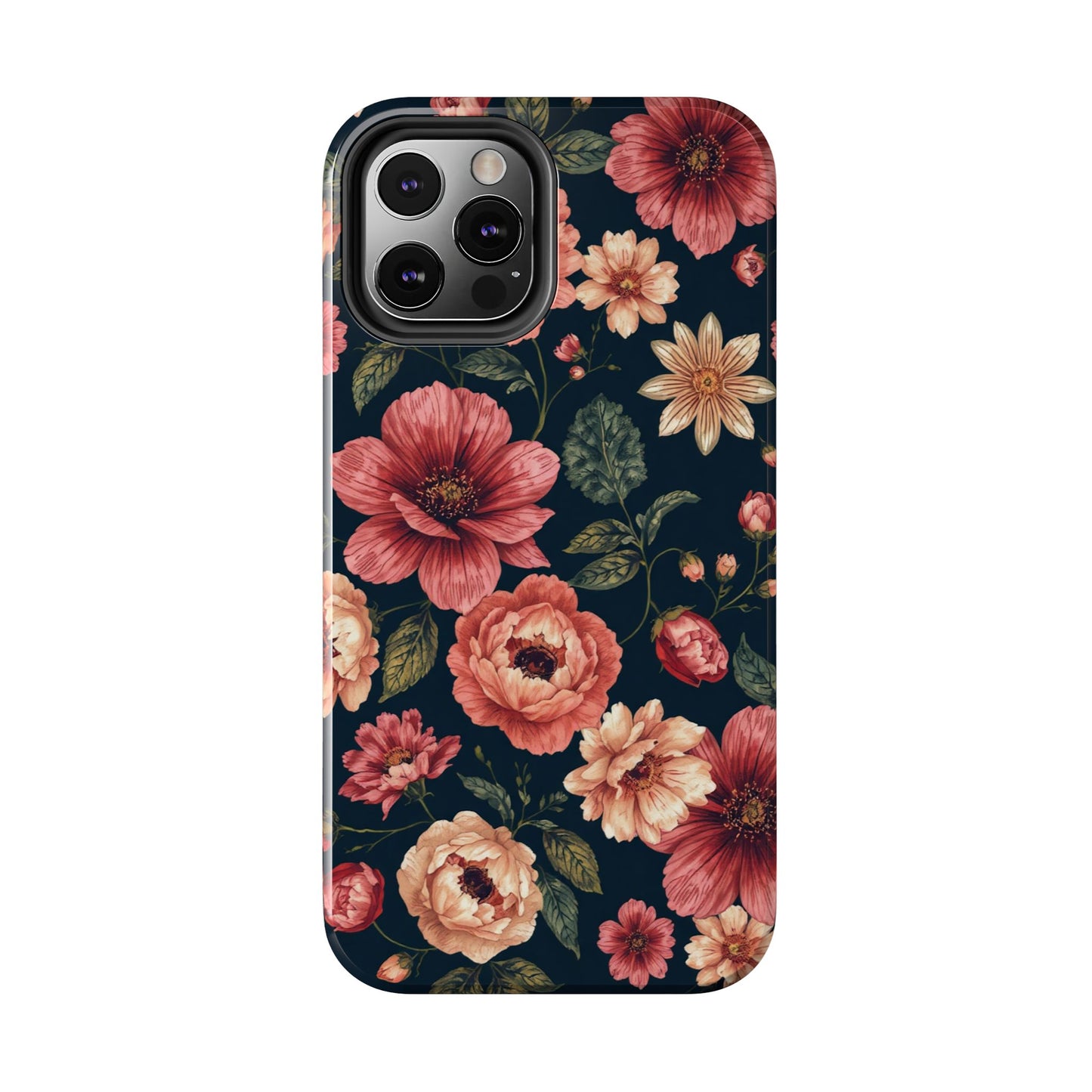 Spring Power! Floral Tough Phone Case - Durable Protection with Elegant Flower Design - for iPhone