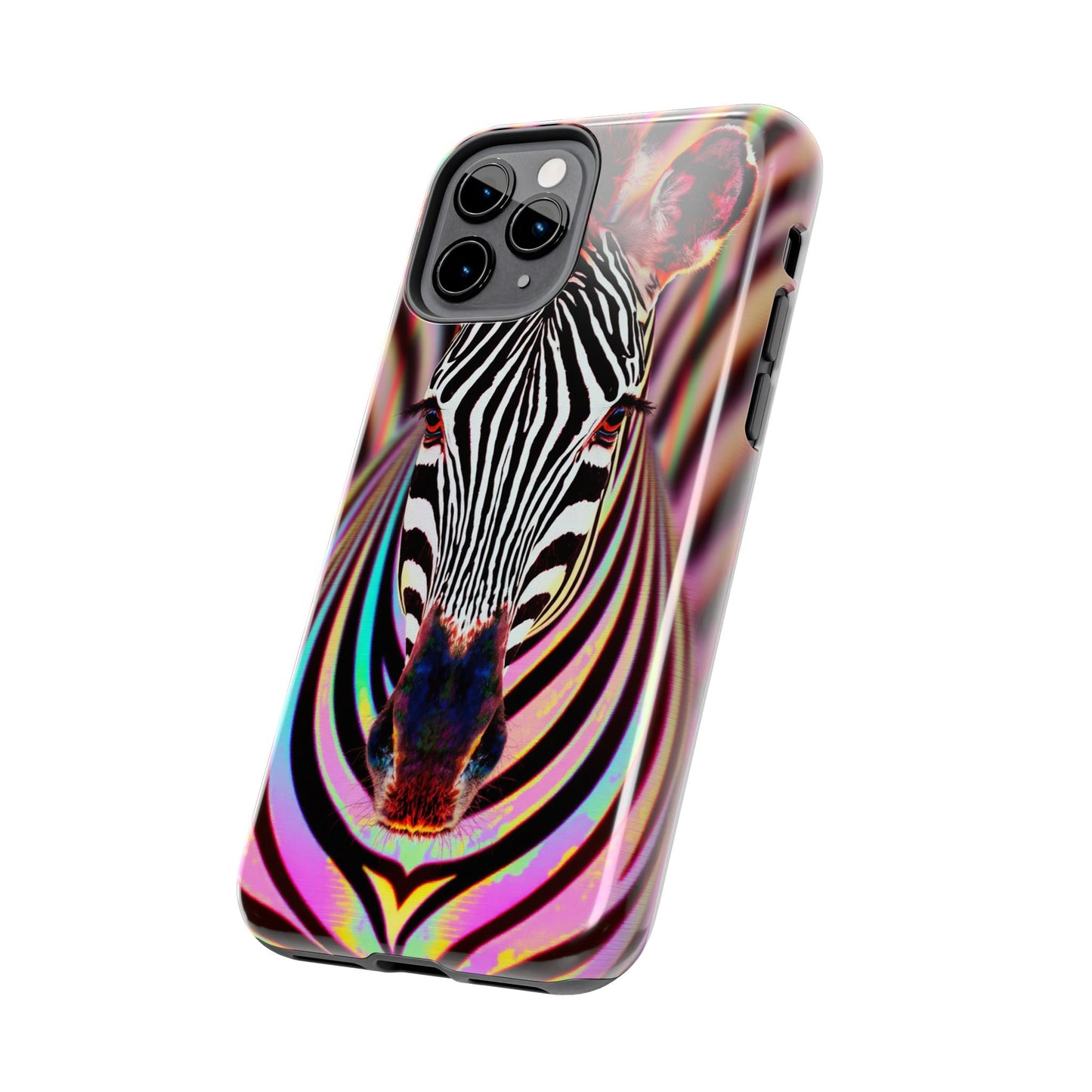 Vibrant Zebra Tough Phone Case - Unique Animal Design for Wild Spirit