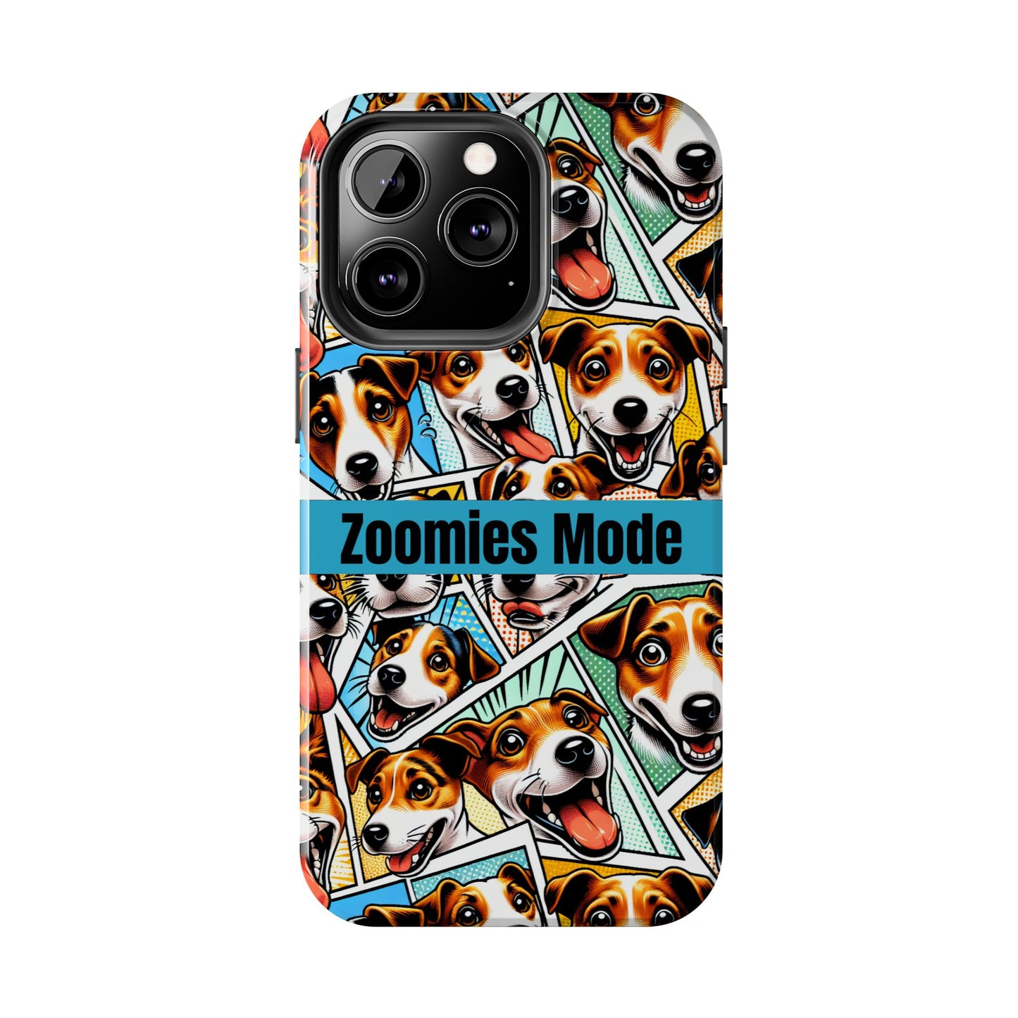 Zoomies Mode Jack Russell Tough Phone Case - Fun Dog Design Case for iPhone
