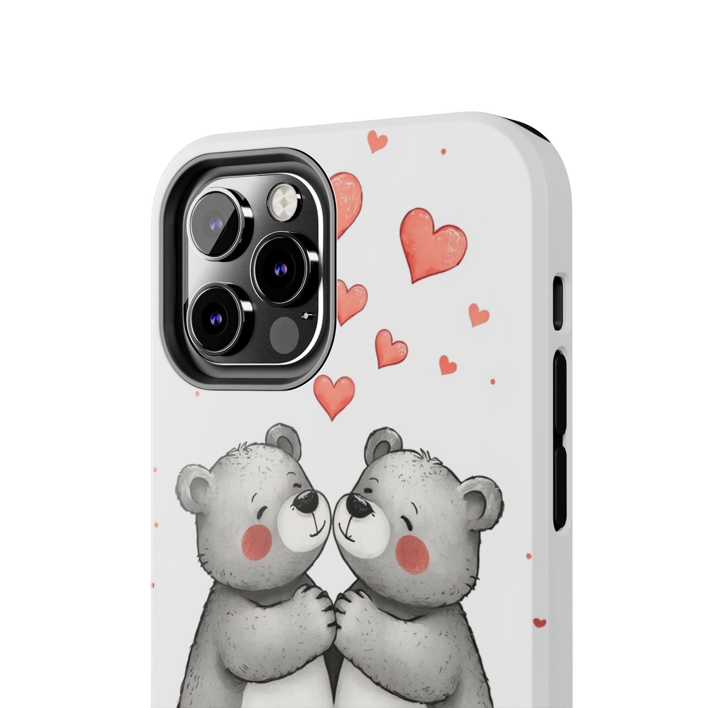 Cute Bear Love Tough Phone Case - Perfect for Valentine's Day & Couples