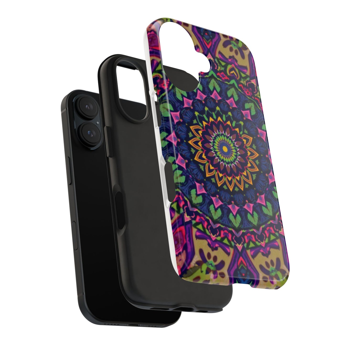 Vibrant Mandala Tough Phone Case - Colorful, Purple Fusion, Durable Protection for Your Device - for iPhone