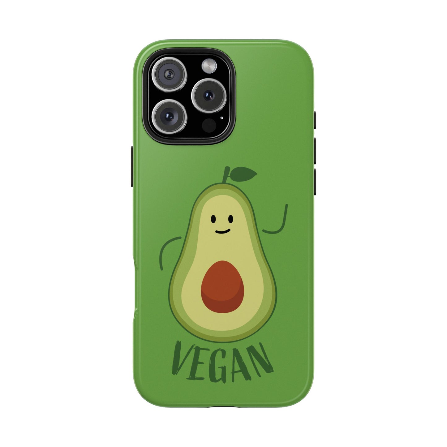 Vegan Avocado Tough Phone Case - Cute & Durable Phone Cover - for iPhone