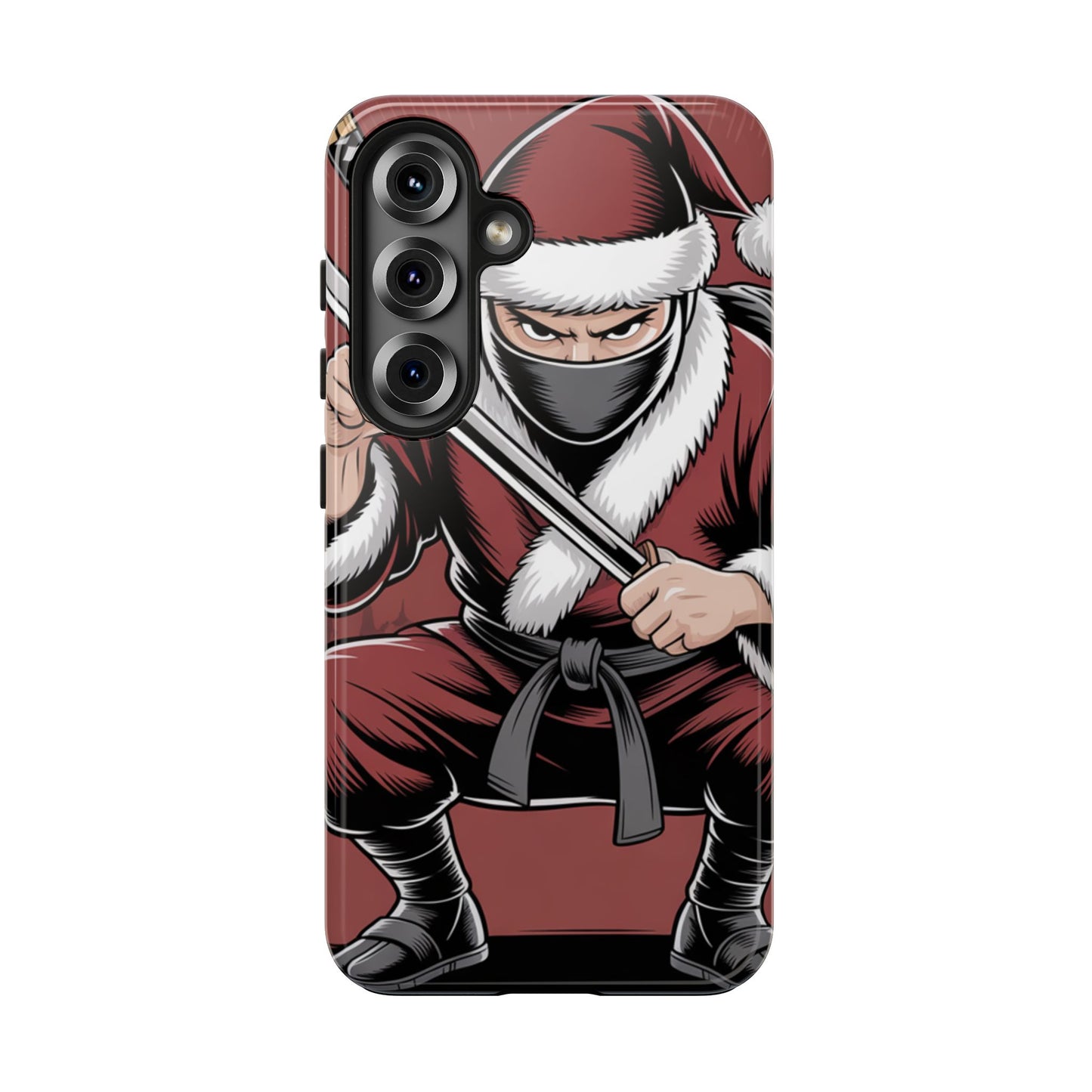 Ninja Santa Tough Phone Case | Durable Holiday Phone Cover for iPhone