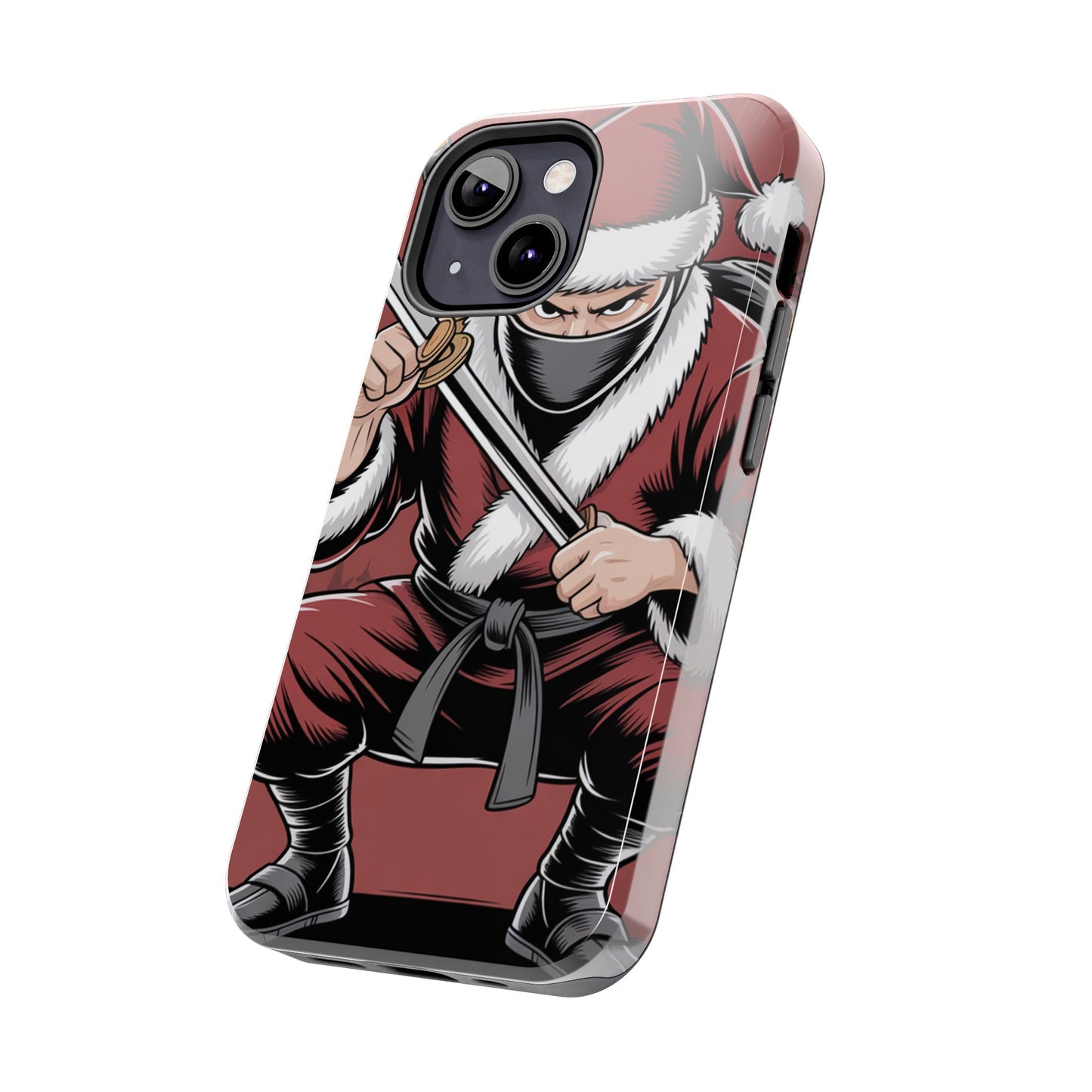 Ninja Santa Tough Phone Case | Durable Holiday Phone Cover for iPhone