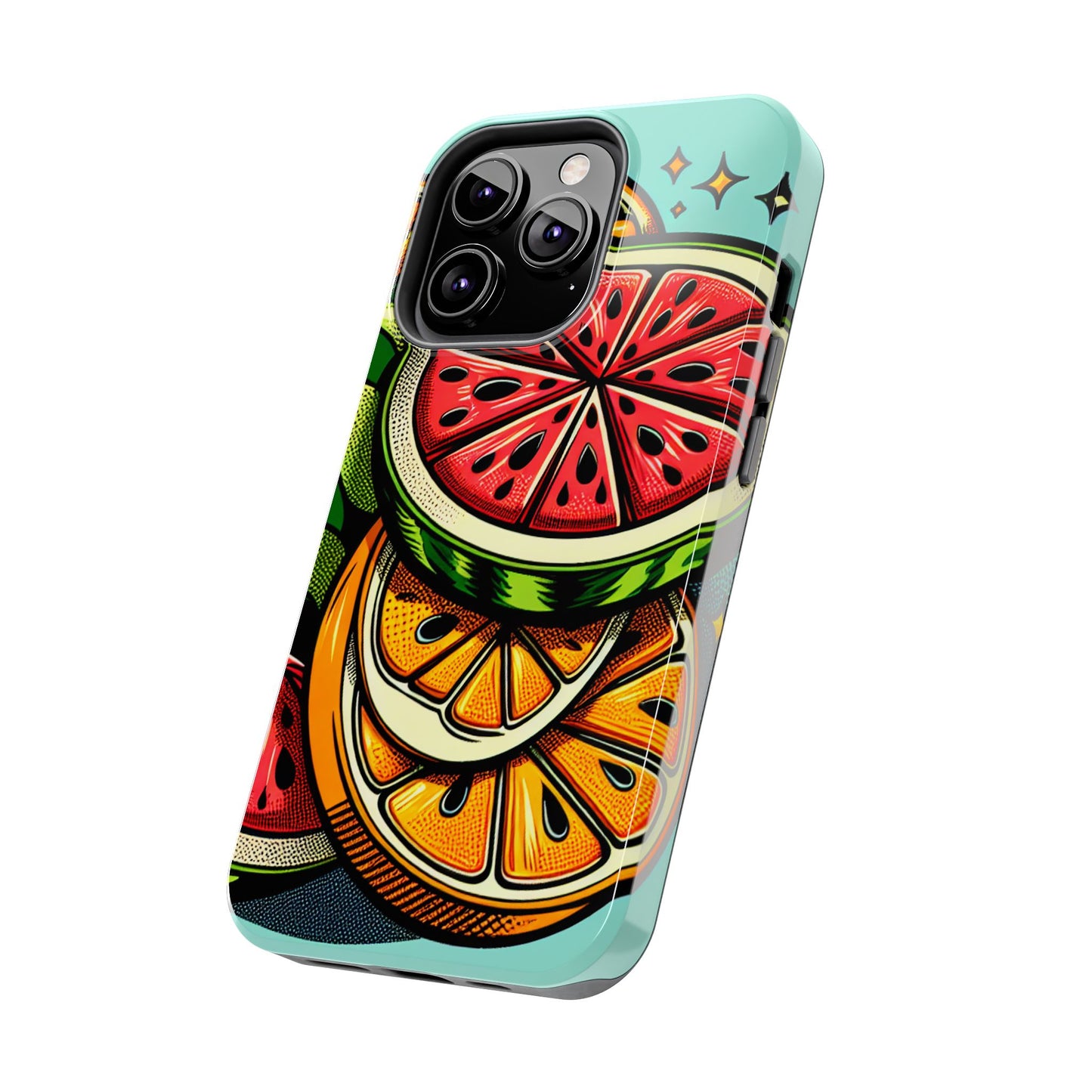 Vibrant Citrus Tough Phone Case - Fruit Slice Design - for iPhone