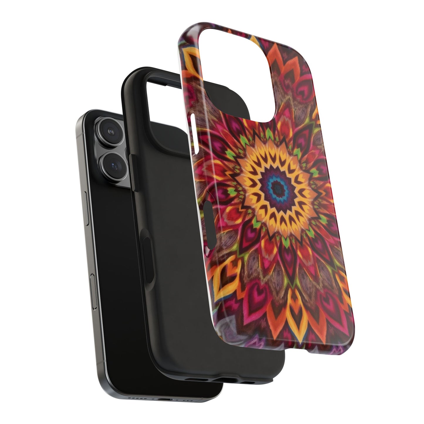 Vibrant Floral Mandala Tough Phone Case | Stylish and Durable Protection - for iPhone