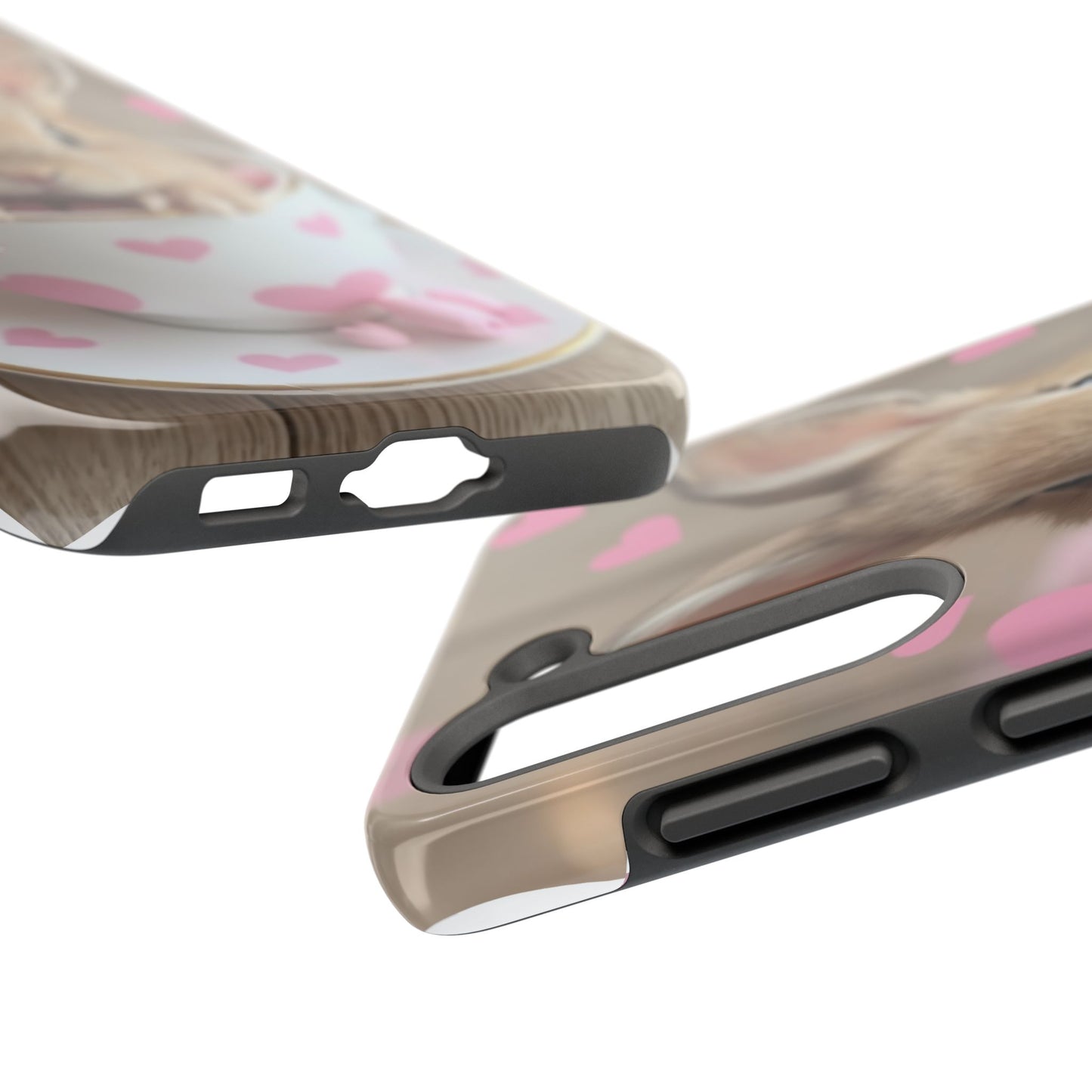 Adorable Bunny Phone Case with Heart Design - Cute Gift for Animal Lovers