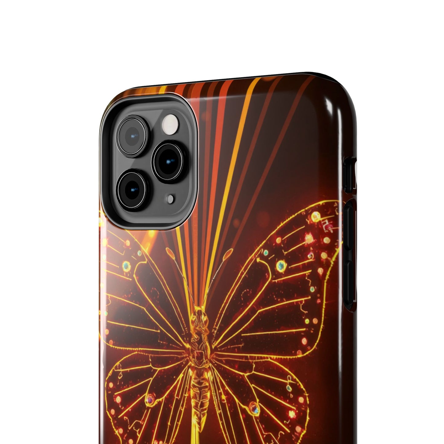 Elegant Butterfly Tough Phone Case - Stylish Protection for Nature Lovers