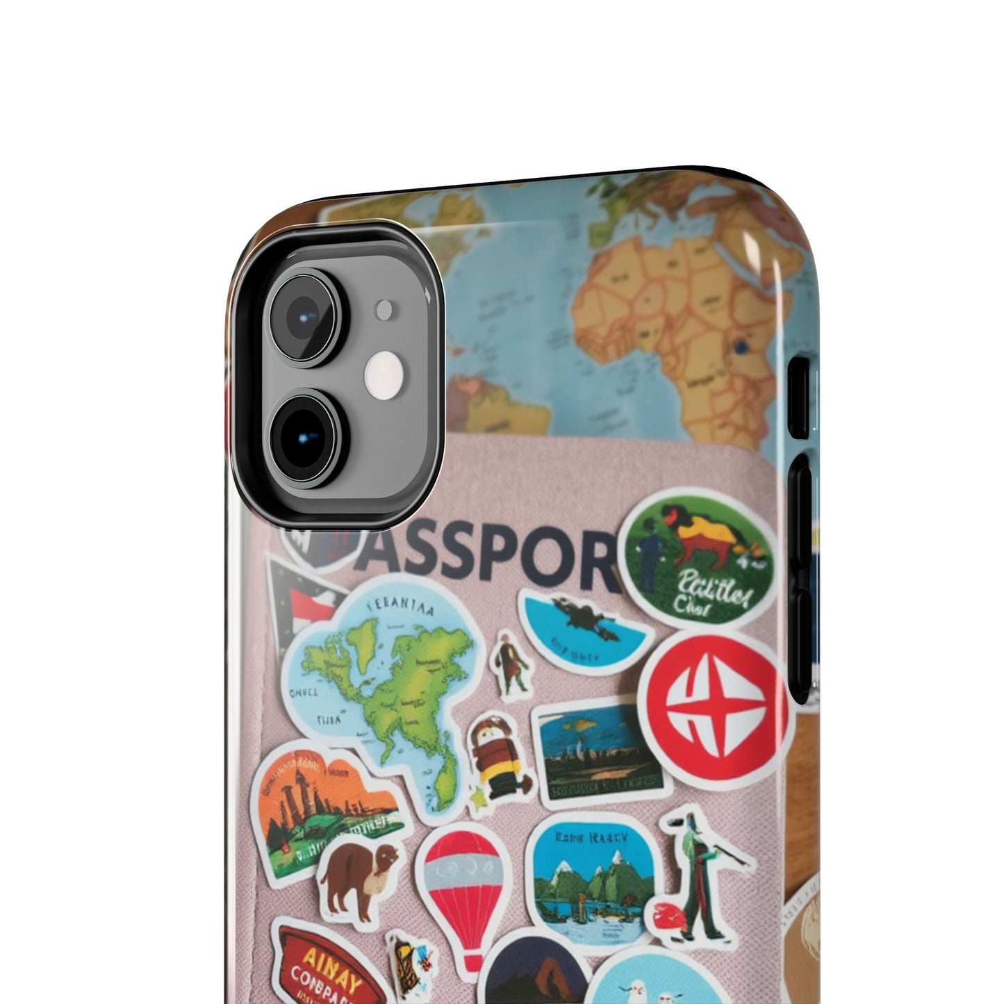 Adventure Stickers Phone Case - Tough Protection for Travel Lovers