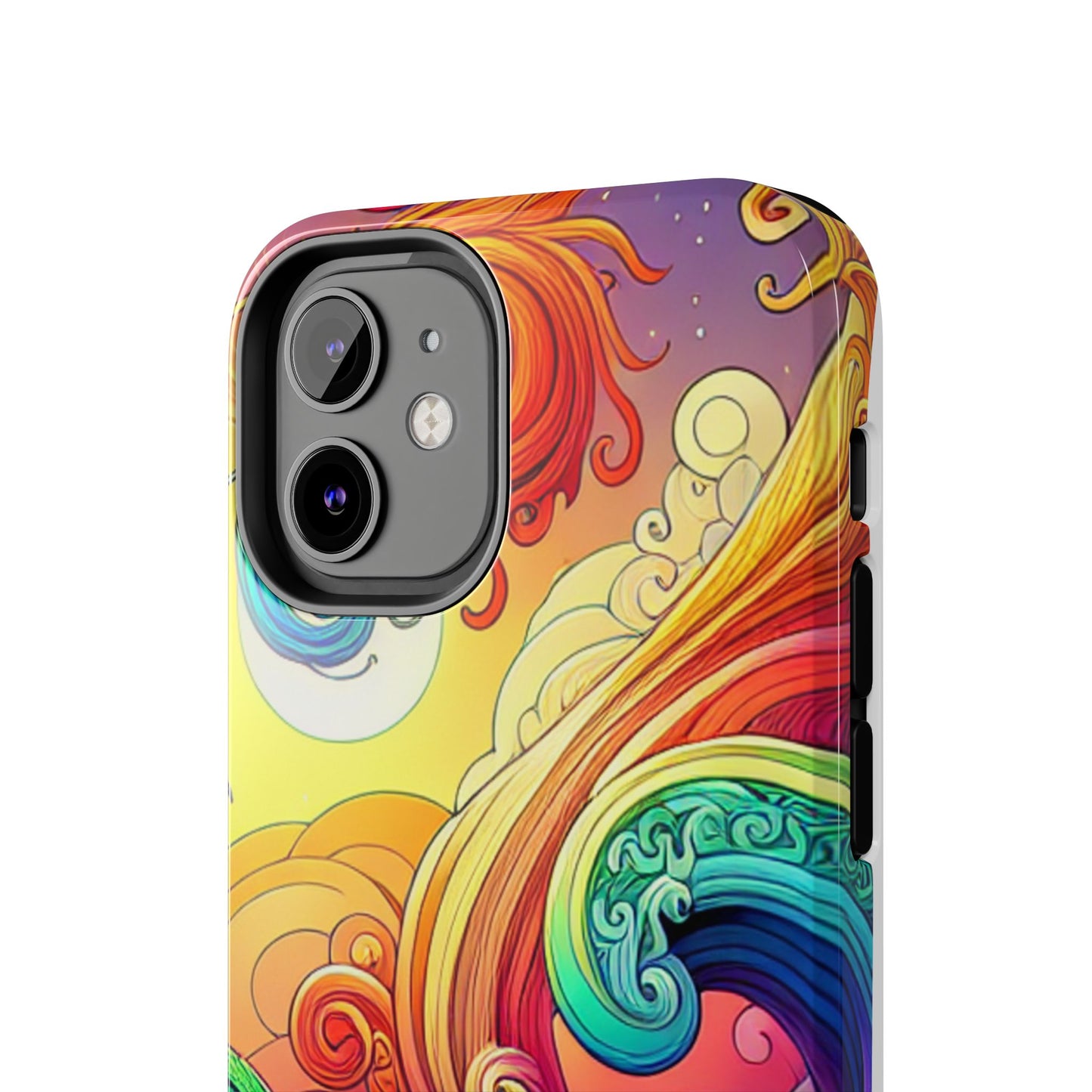 Fantasy Ocean Waves Tough Phone Case - Colorful Protective Cover - for iPhone