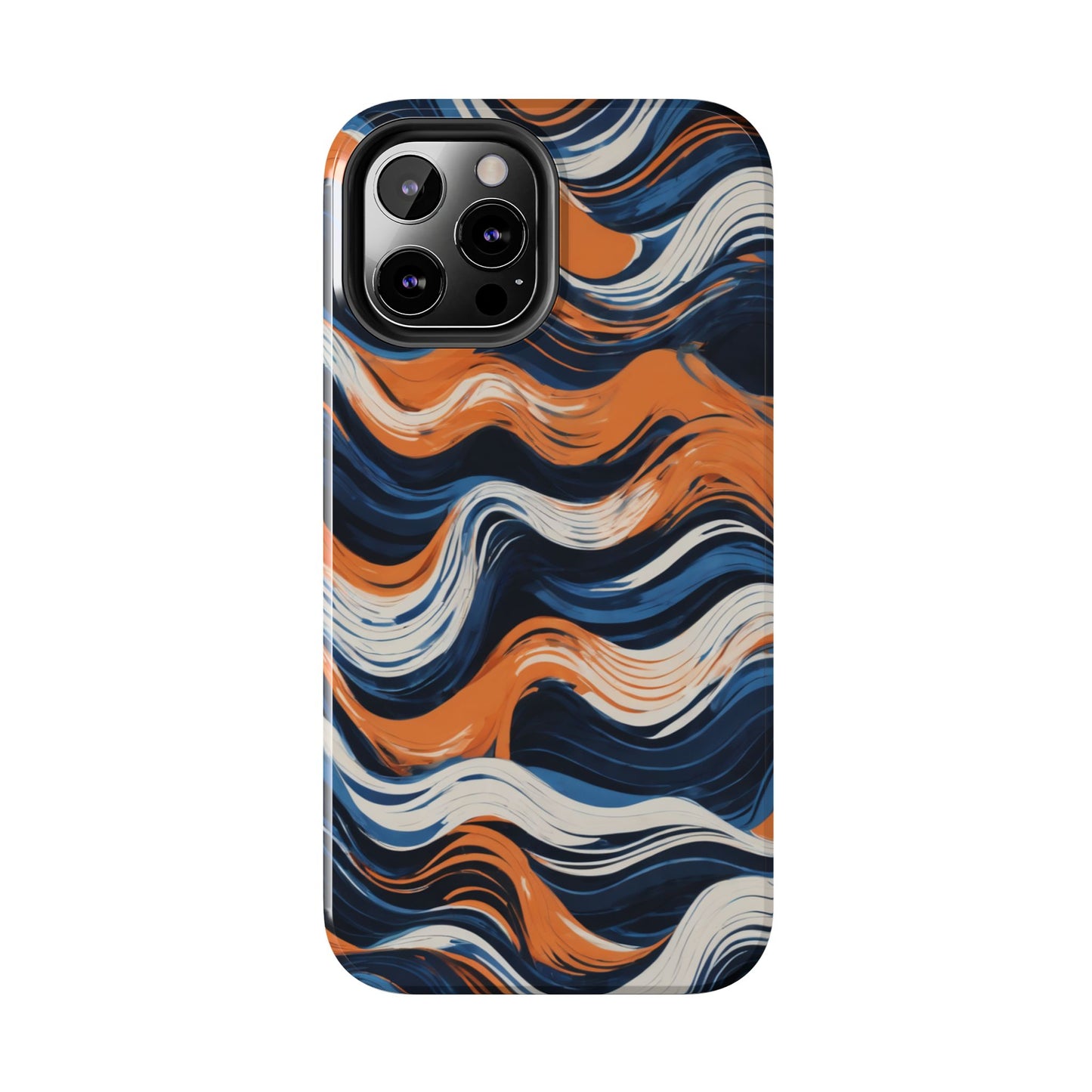 Wave Pattern Tough Phone Case - Stylish and Durable for Modern Lifestyle - for iPhone