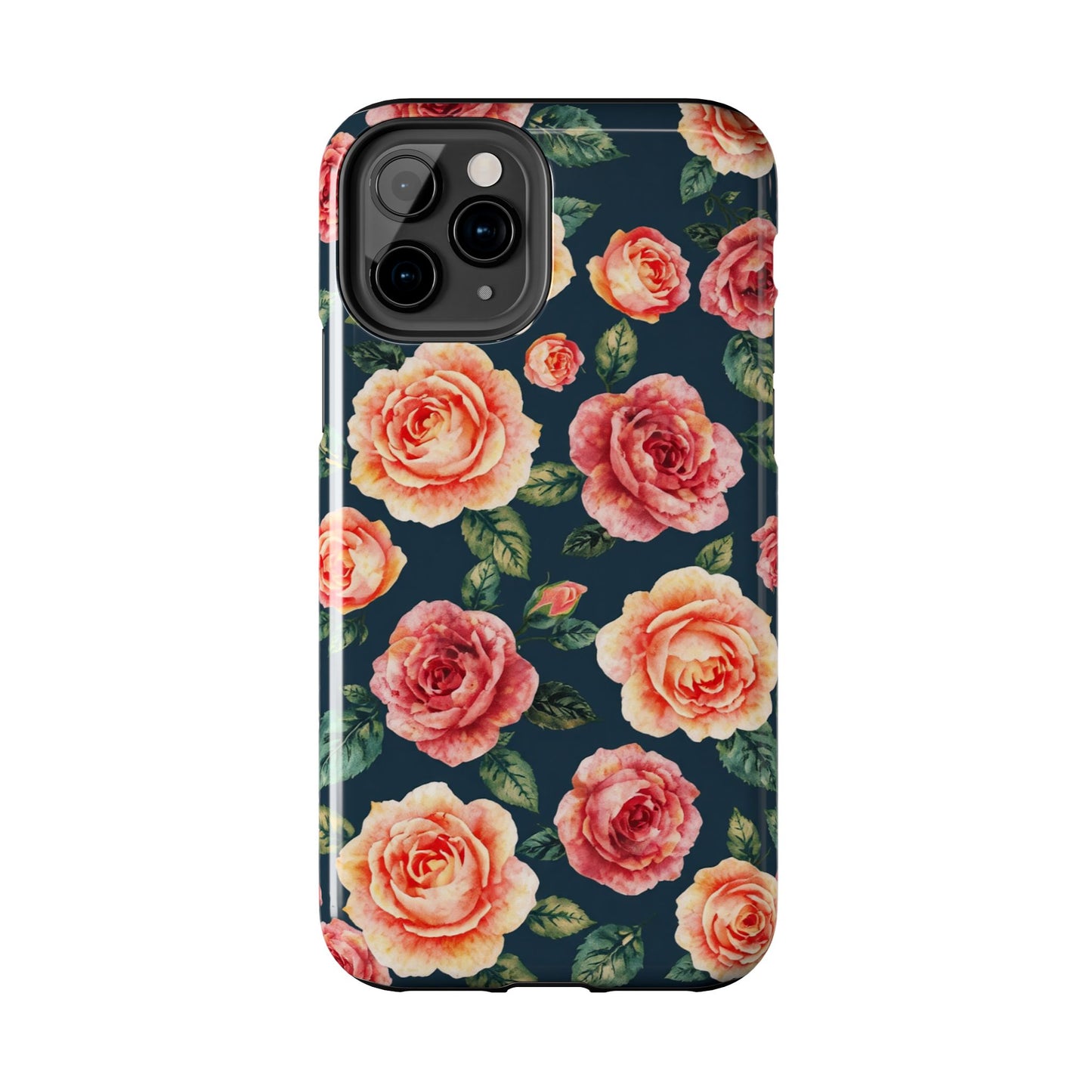 Floral Tough Phone Cases - Durable & Stylish New Age Rose Design - for iPhone