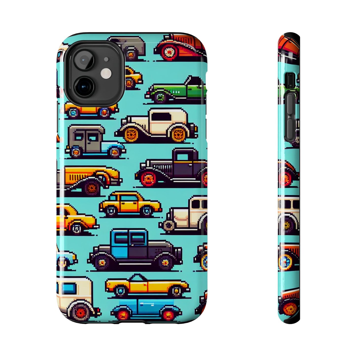 Retro Car Pixel Art Tough Phone Case - Durable & Stylish Protection - for iPhone