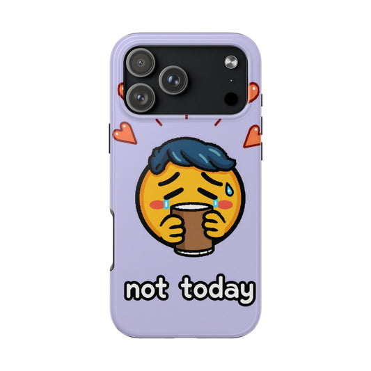 Cute Tough Phone Case - 'Not Today' Emoji Design