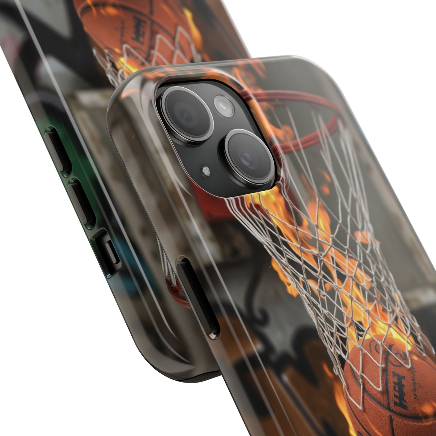 Fire Basketball Tough Phone Case - Durable Sporty Design for Athletes & Fans