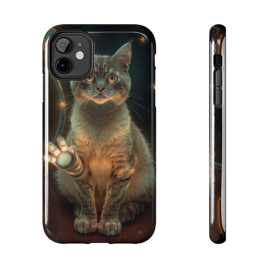 Whimsical Cat Phone Case | Tough Phone Cases for Cat Lovers, Pet Accessories, Gift for Cat Owners, Cute Phone Cover, Personalized Tech