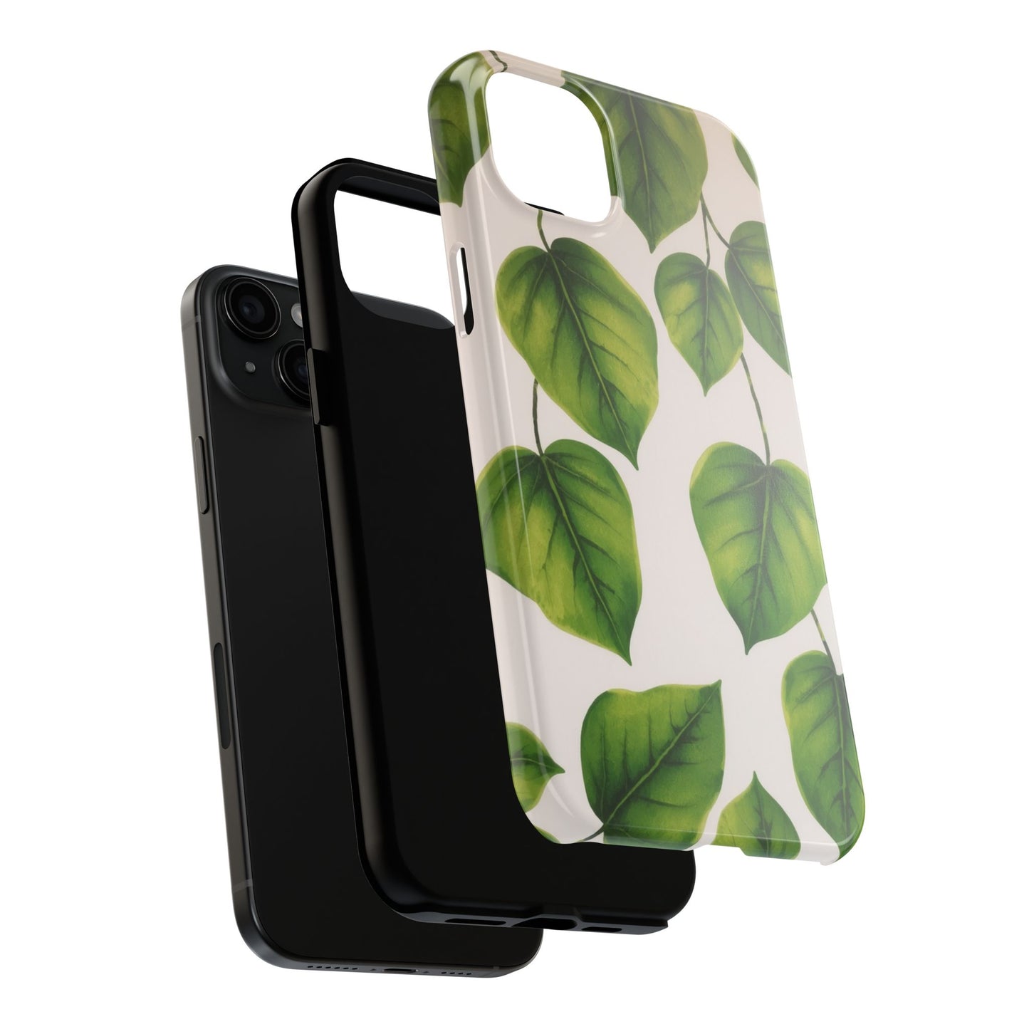 Tough Phone Cases with Green Leaf Design | Eco-Friendly Protection for Nature Lovers