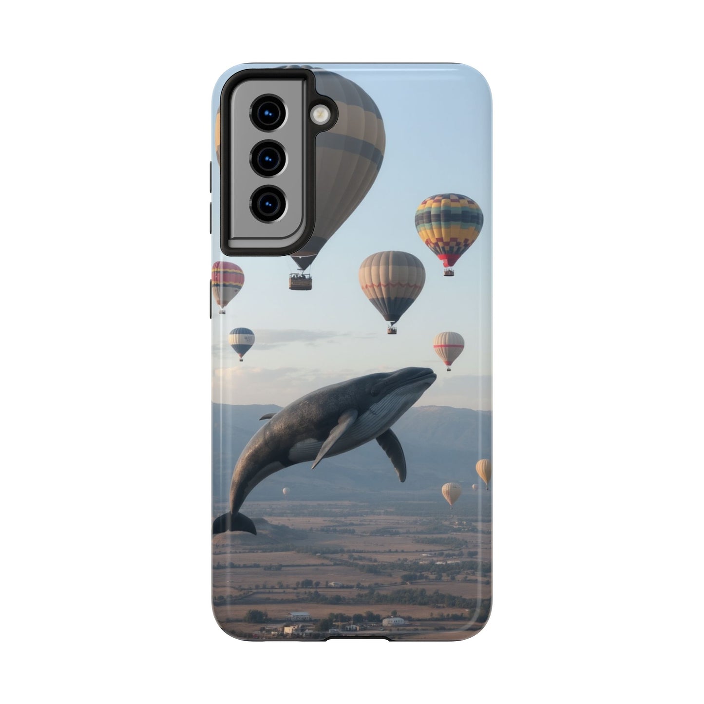 Whale Hot Air Balloon Tough Phone Case - Adventure & Nature Lovers