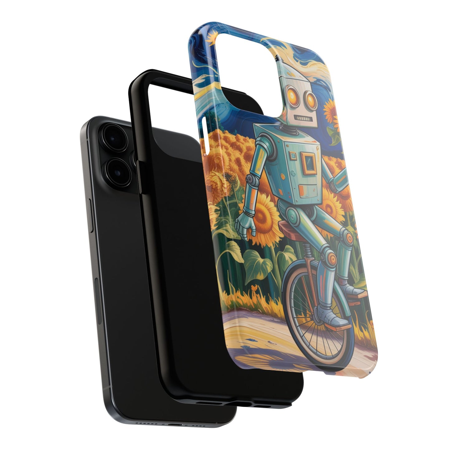 Robot Cycle Tough Phone Case - Durable & Unique Design