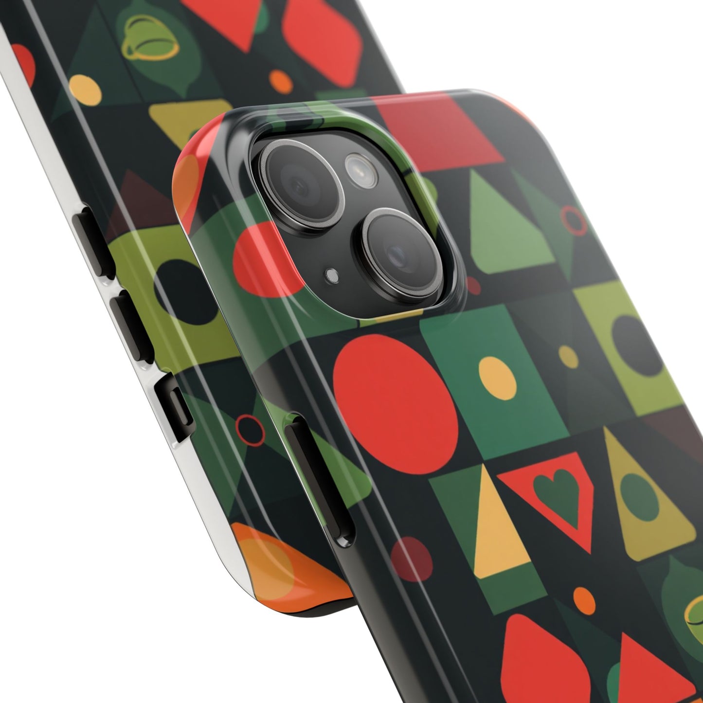 Vibrant Geometric Tough Phone Cases – Stylish Protection for Trendsetters - for iPhone
