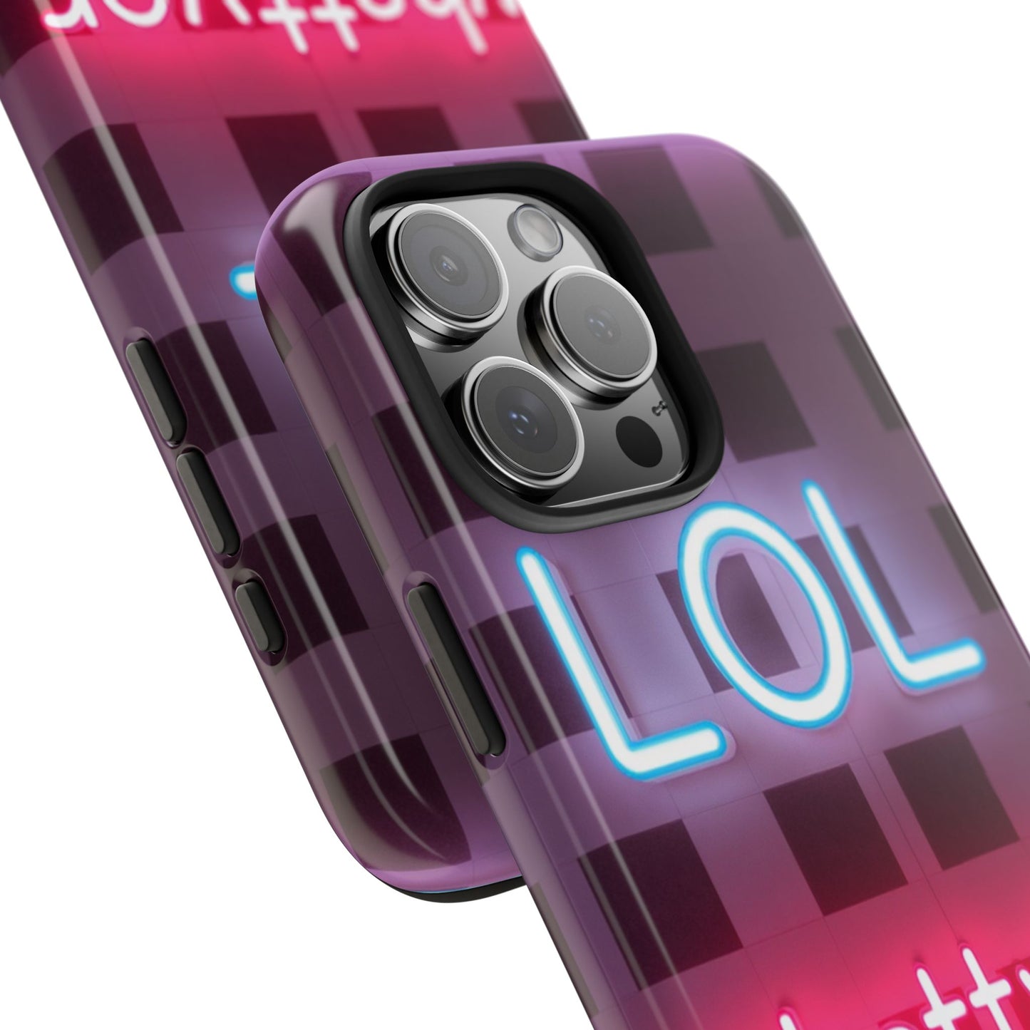 Neon Vibe Tough Phone Case - 'LOL Whatevr' Design for Trendsetters