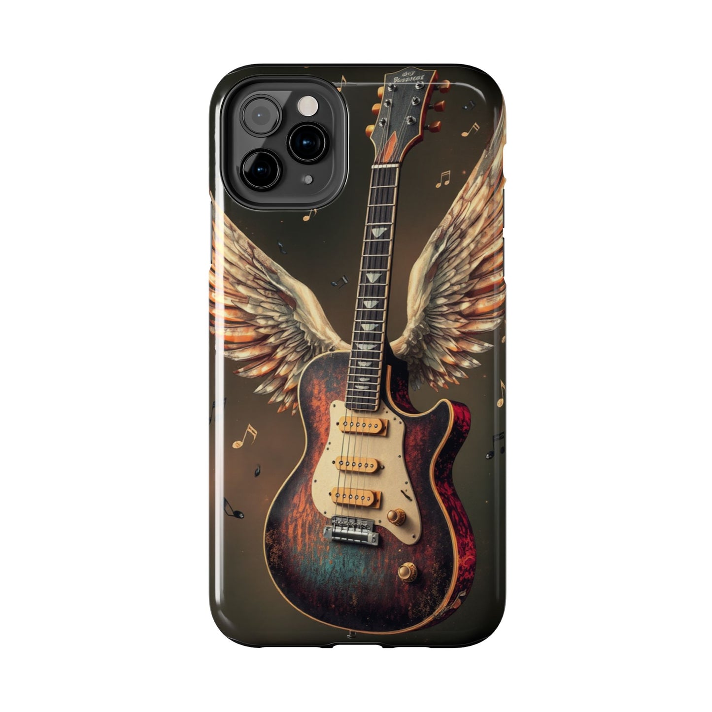 Inspirational Guitar Wing Phone Case - Tough Protection for Music Lovers