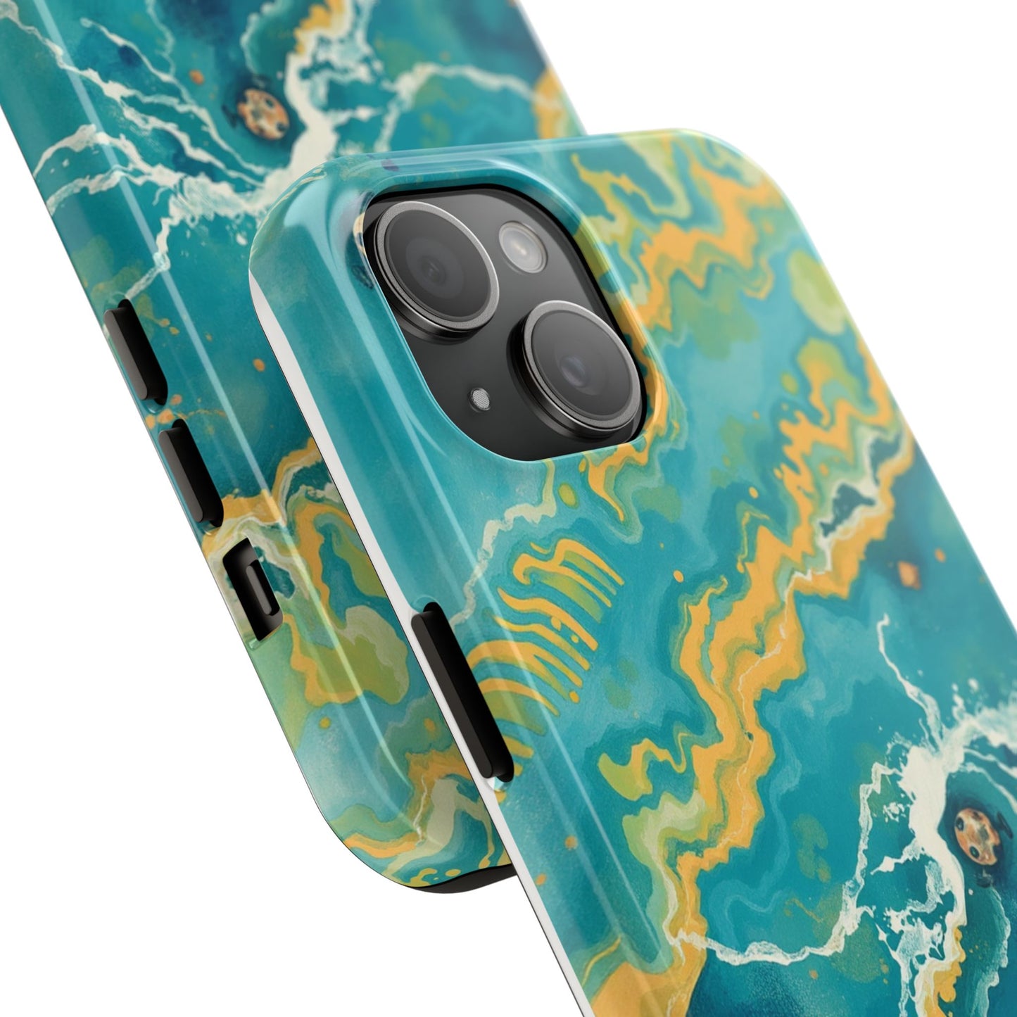 Ocean Wave Tough Phone Case – Durable Protection with Abstract Art Design