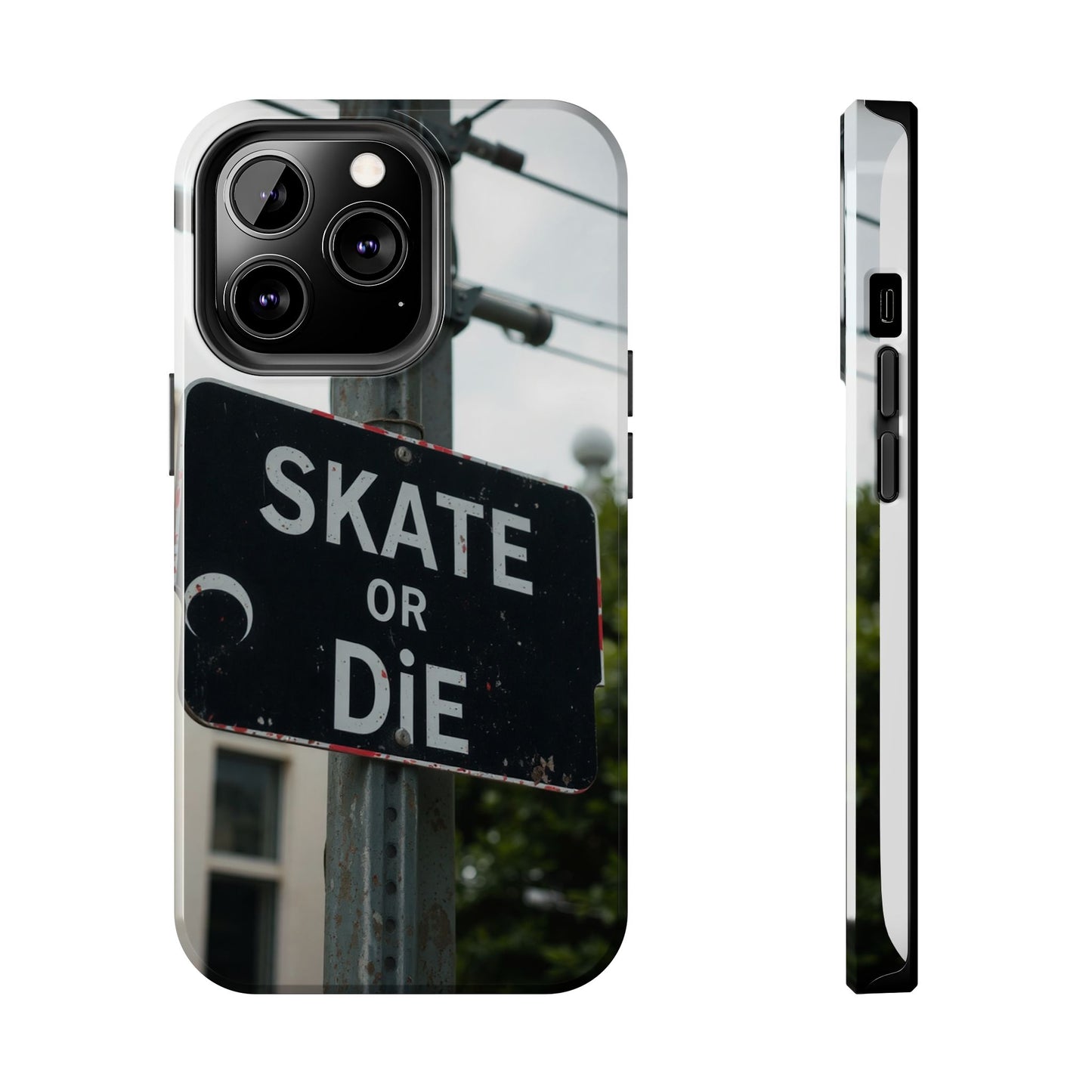 Black Sign Skate or Die Design - Tough Phone Case for iPhone
