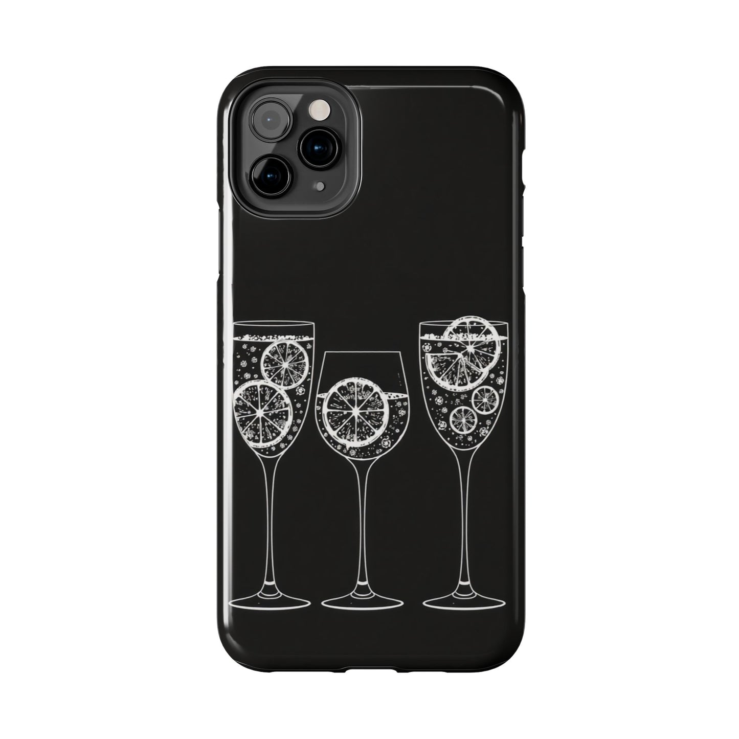 Stylish Tough Phone Cases with Citrus Glass Design, Protective Cases for Parties, Summer Events, and Everyday Use