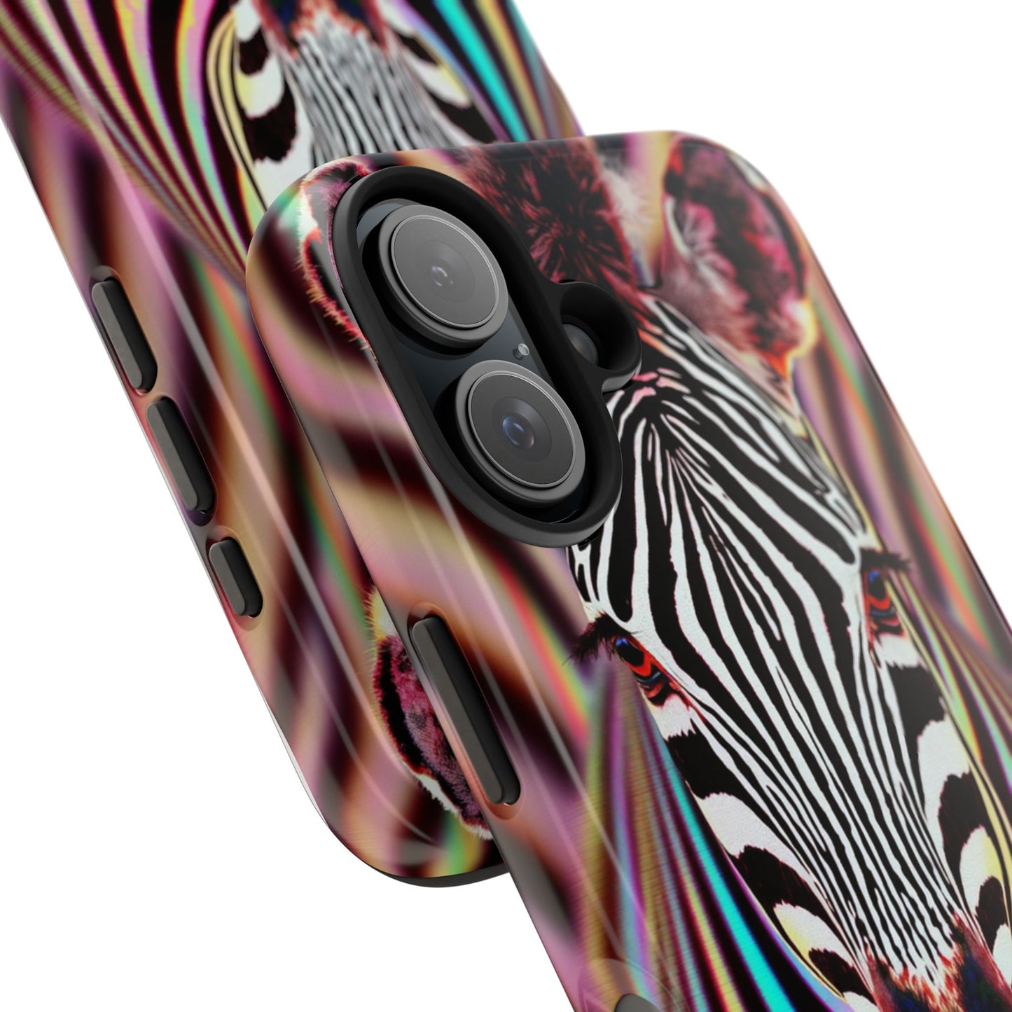 Vibrant Zebra Tough Phone Case - Unique Animal Design for Wild Spirit