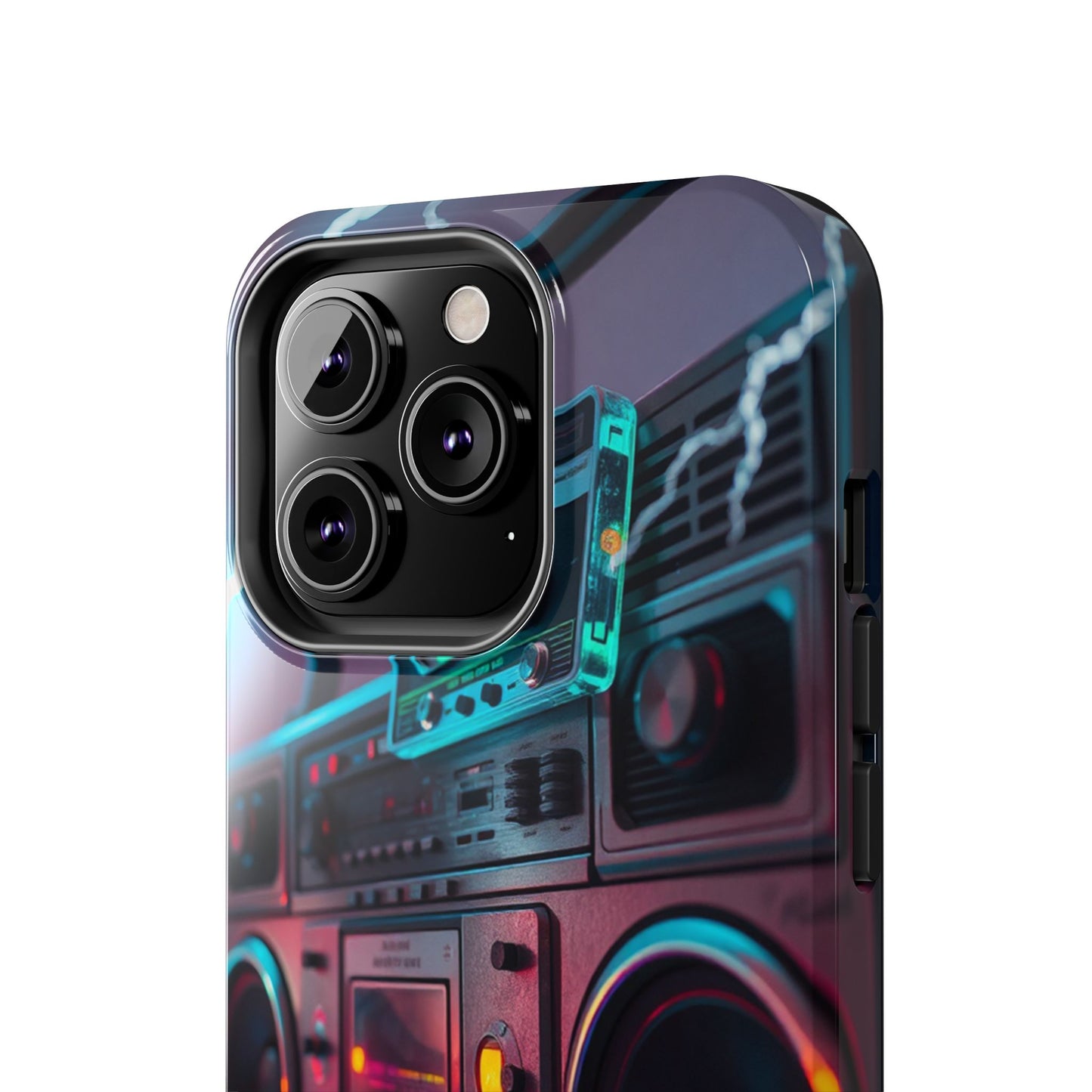 Retro Boombox Tough Phone Case – Vibrant Protection for Music Lovers