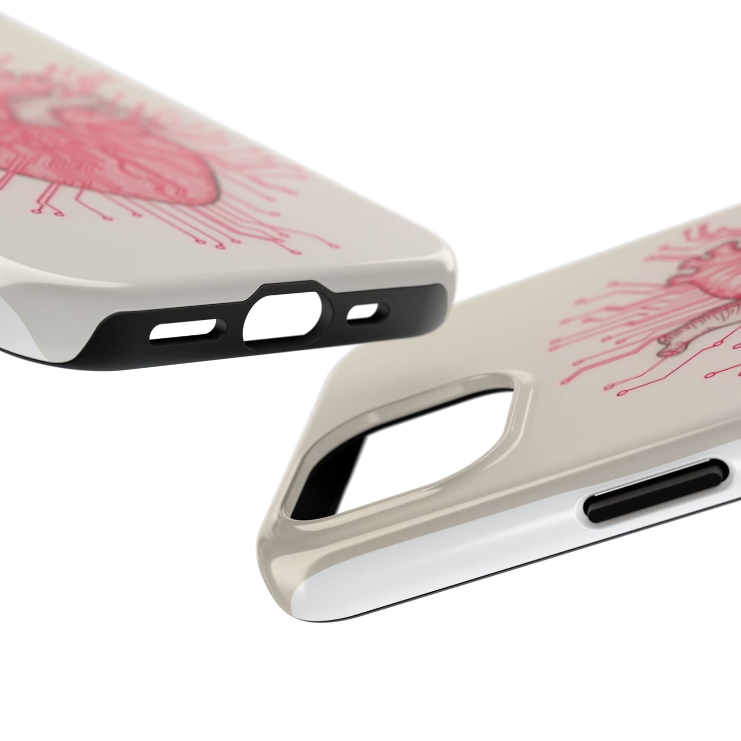 Heart Circuit Tough Phone Case – Unique Tech-Inspired Design for Tech Lovers